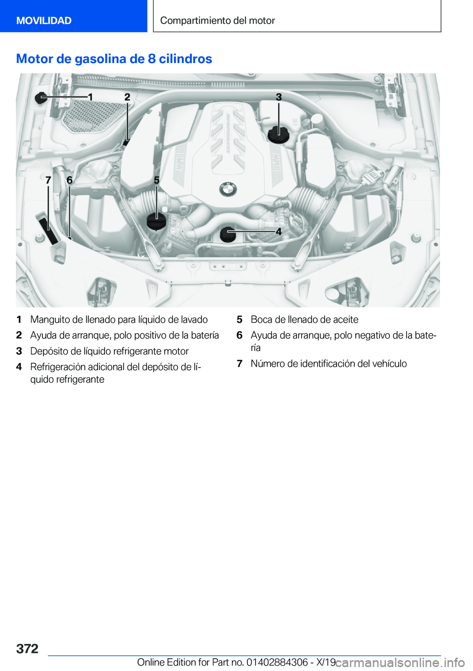 BMW 8 SERIES GRAN COUPE 2020  Manuales de Empleo (in Spanish) �M�o�t�o�r��d�e��g�a�s�o�l�i�n�a��d�e��8��c�i�l�i�n�d�r�o�s�1�M�a�n�g�u�i�t�o��d�e��l�l�e�n�a�d�o��p�a�r�a��l�