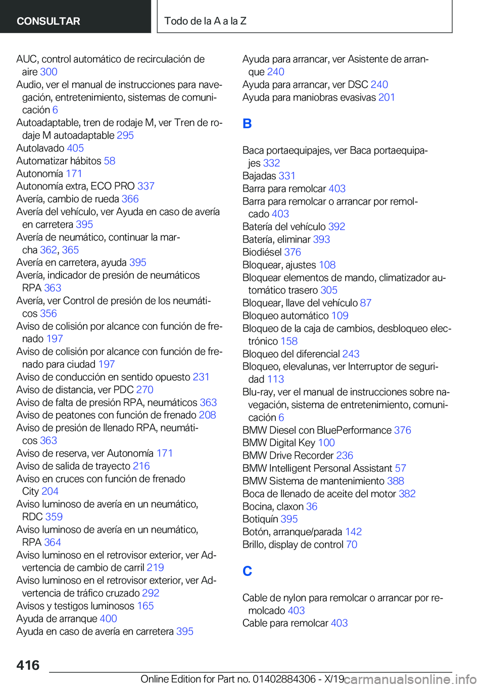 BMW 8 SERIES GRAN COUPE 2020  Manuales de Empleo (in Spanish) �A�U�C�,��c�o�n�t�r�o�l��a�u�t�o�m�