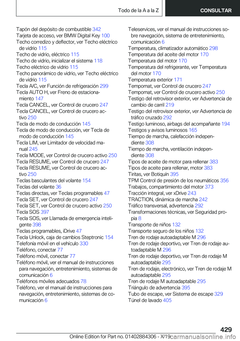 BMW 8 SERIES GRAN COUPE 2020  Manuales de Empleo (in Spanish) �T�a�p�