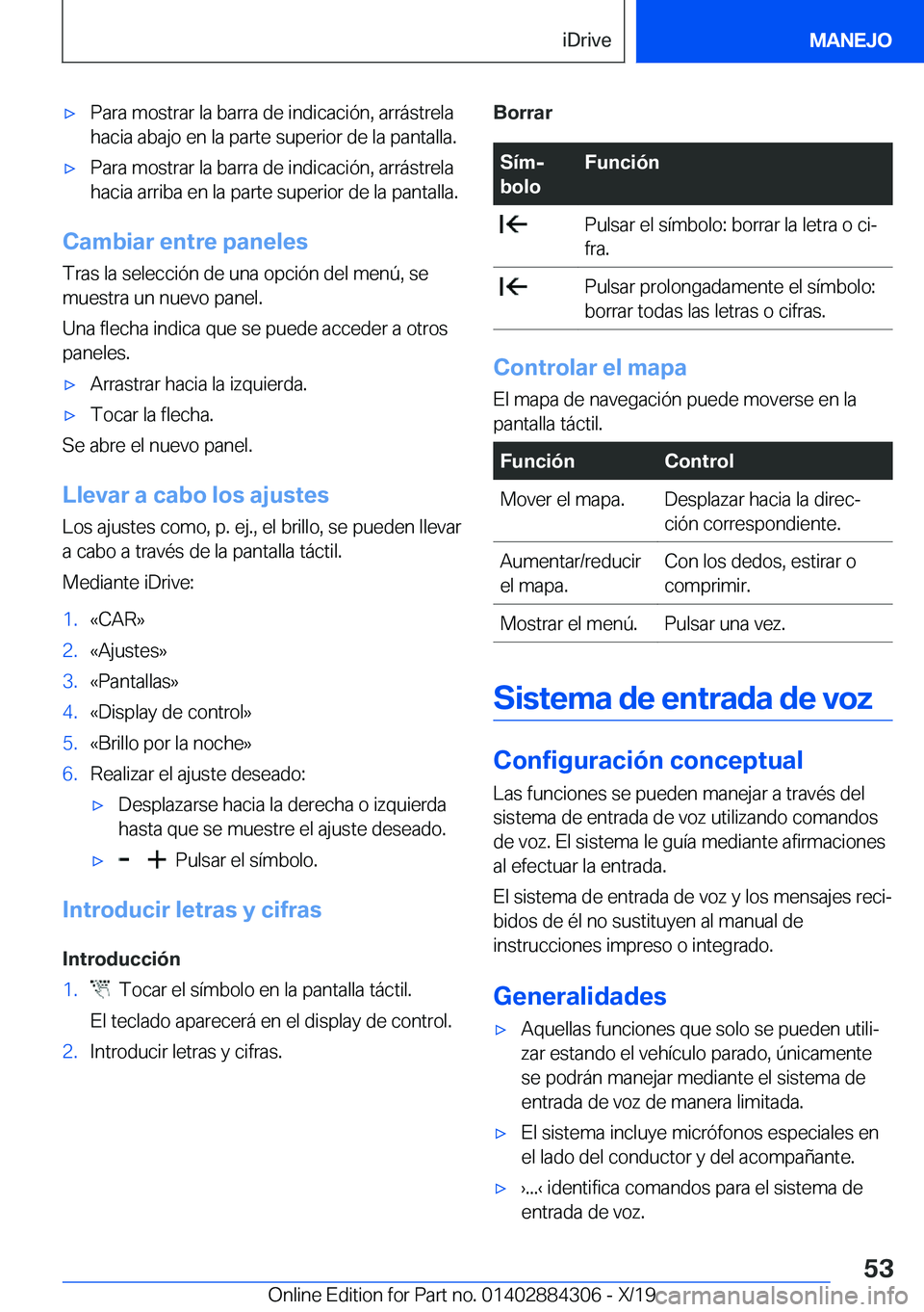 BMW 8 SERIES GRAN COUPE 2020  Manuales de Empleo (in Spanish) x�P�a�r�a��m�o�s�t�r�a�r��l�a��b�a�r�r�a��d�e��i�n�d�i�c�a�c�i�