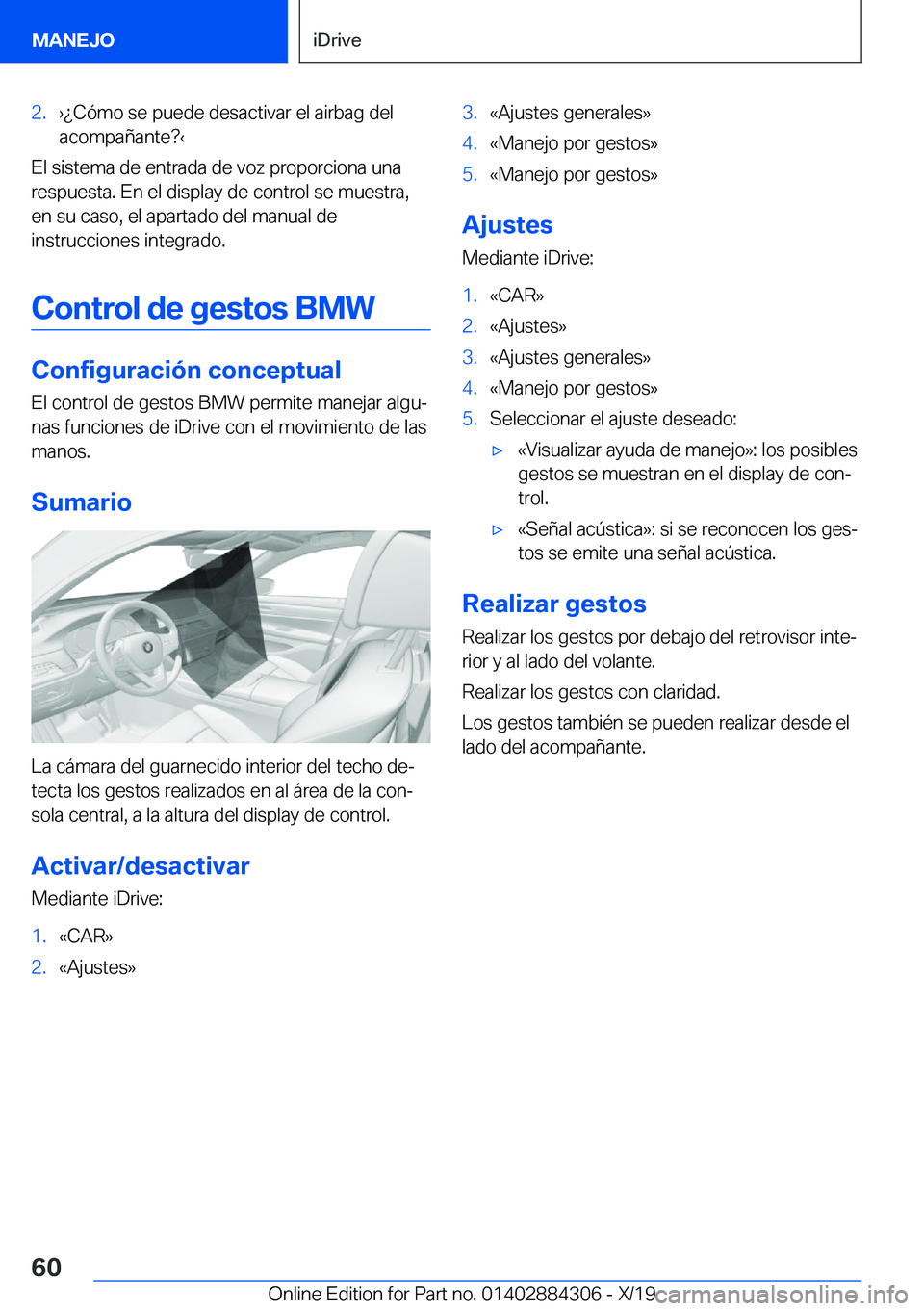 BMW 8 SERIES GRAN COUPE 2020  Manuales de Empleo (in Spanish) �2�.