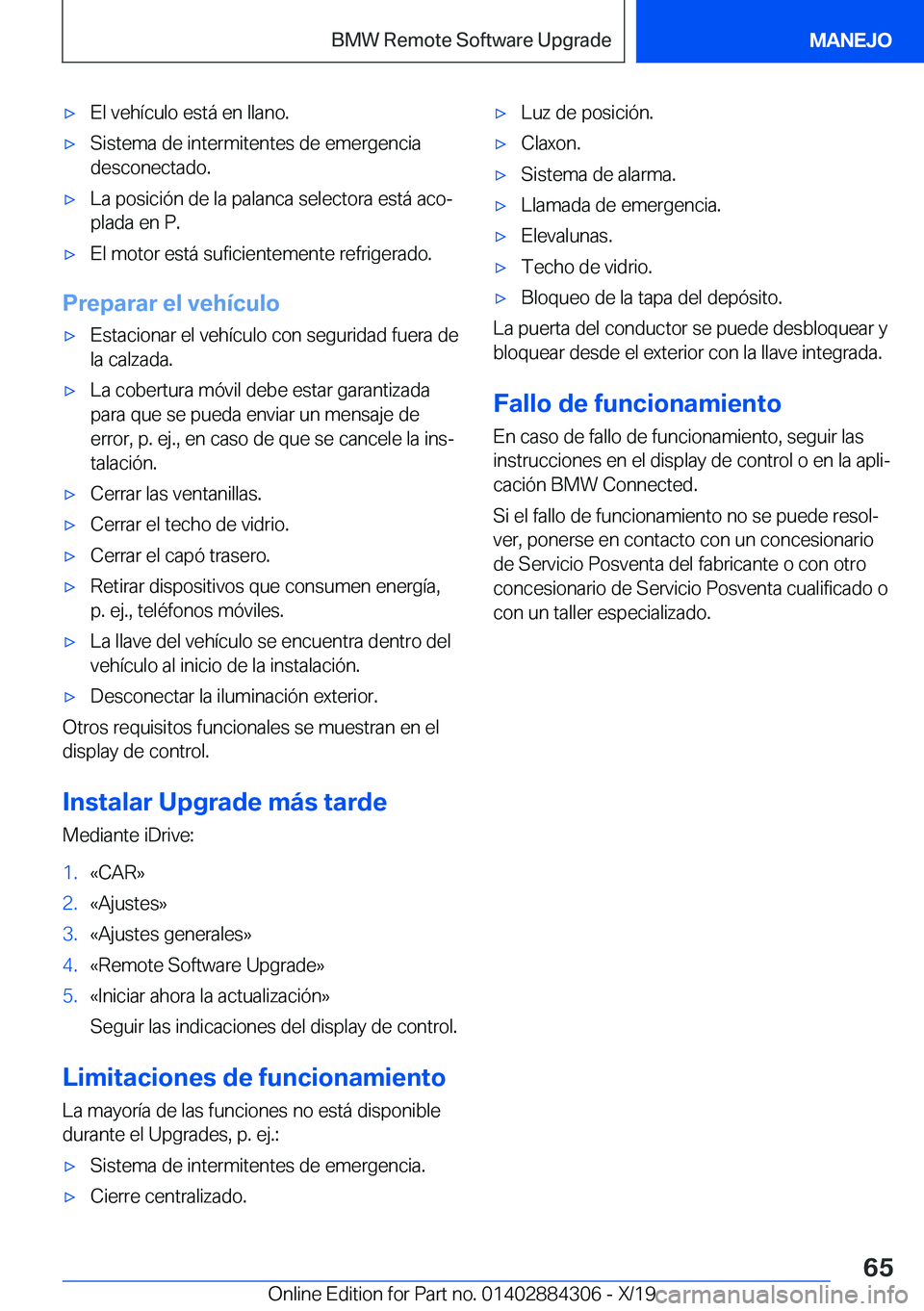 BMW 8 SERIES GRAN COUPE 2020  Manuales de Empleo (in Spanish) x�E�l��v�e�h�