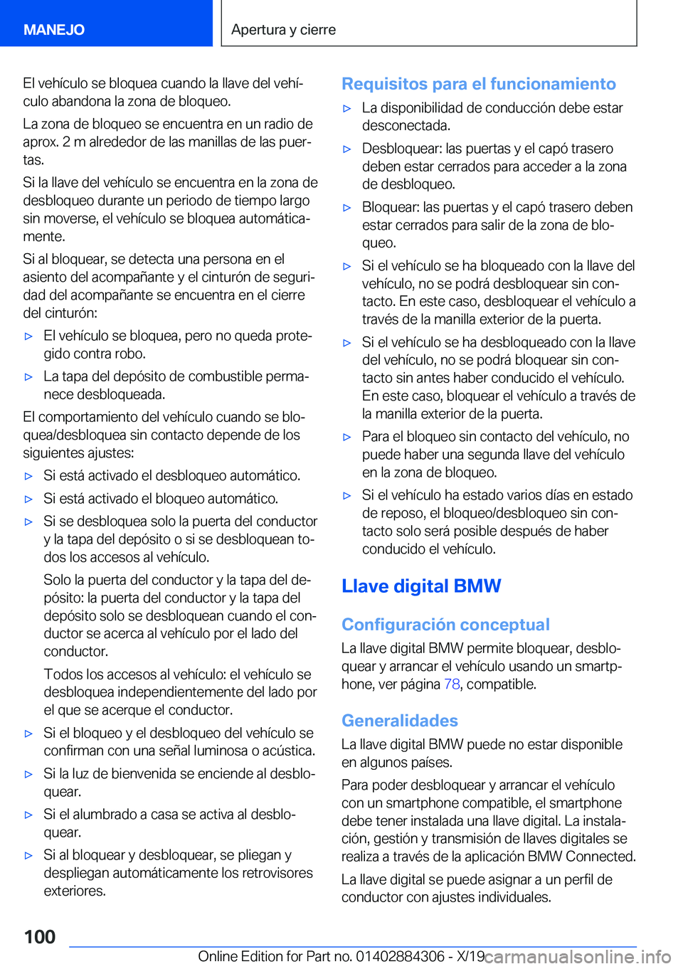 BMW 8 SERIES GRAN COUPE 2020  Manuales de Empleo (in Spanish) �E�l��v�e�h�