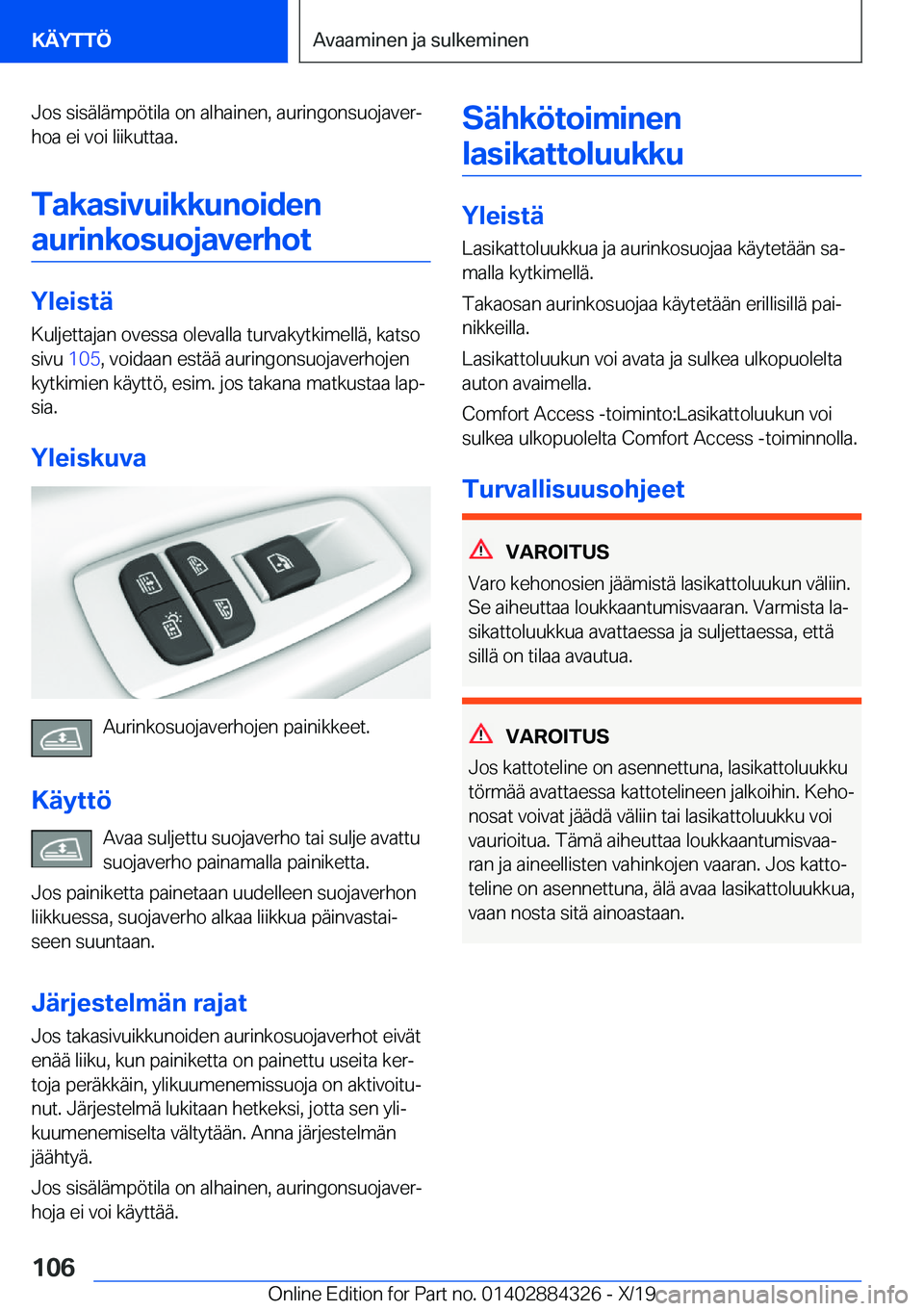 BMW 8 SERIES GRAN COUPE 2020  Omistajan Käsikirja (in Finnish) �J�o�s��s�i�s�