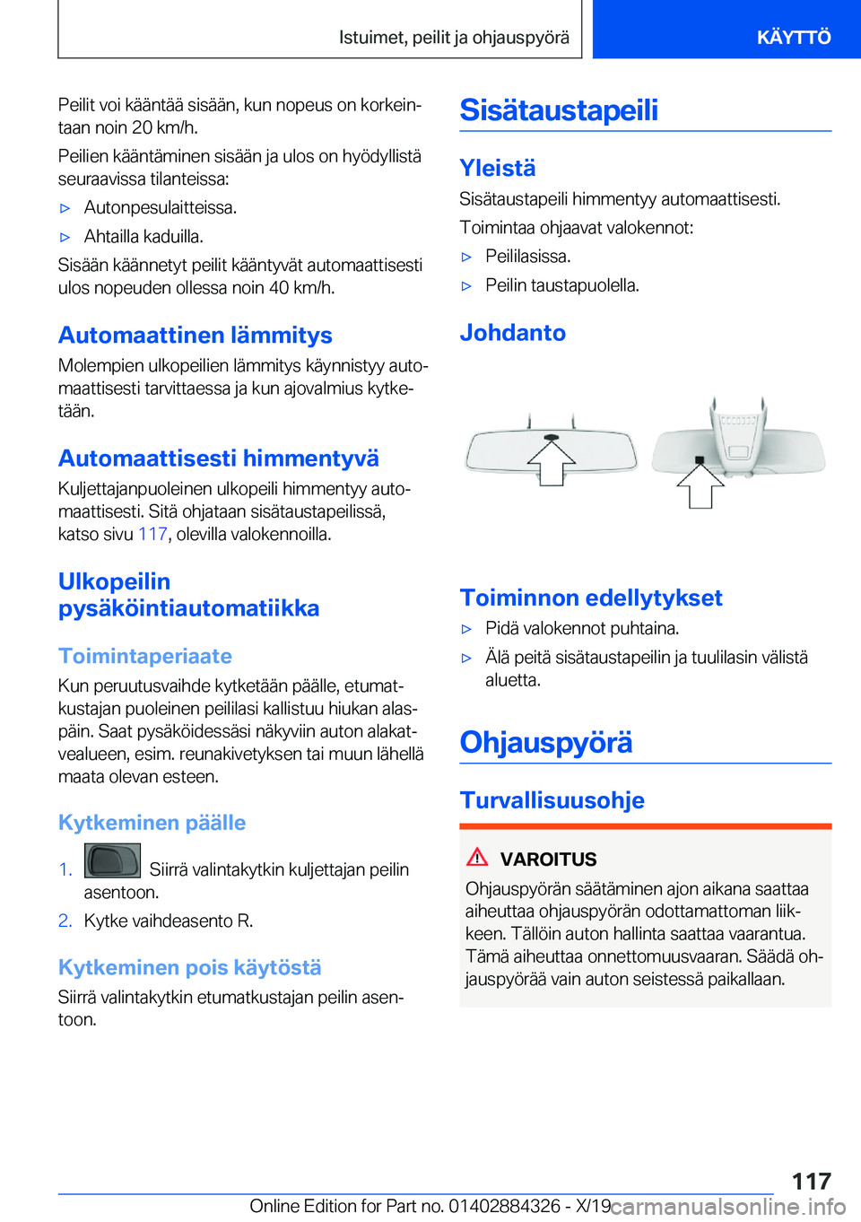 BMW 8 SERIES GRAN COUPE 2020  Omistajan Käsikirja (in Finnish) �P�e�i�l�i�t��v�o�i��k�