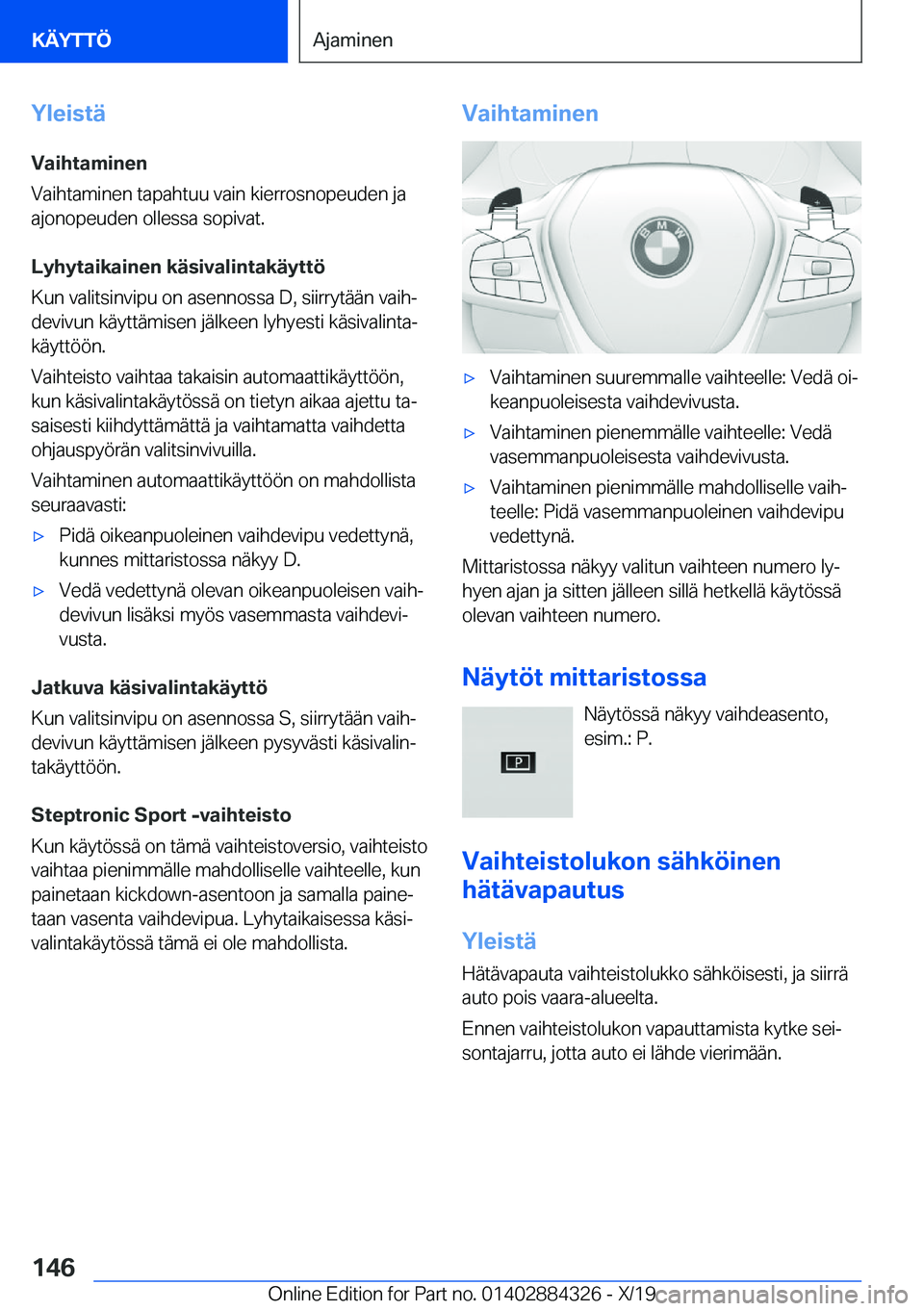 BMW 8 SERIES GRAN COUPE 2020  Omistajan Käsikirja (in Finnish) �Y�l�e�i�s�t�