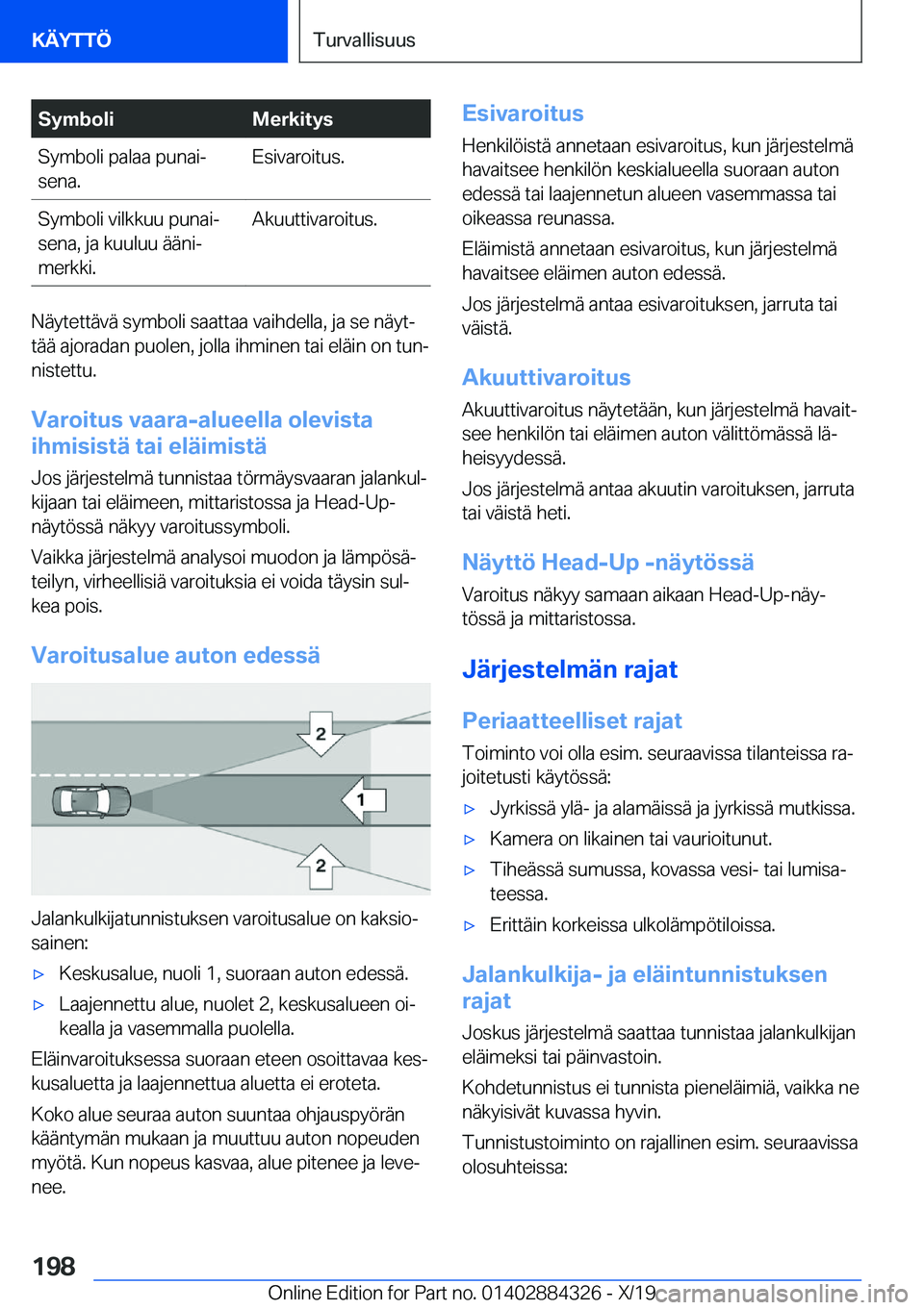BMW 8 SERIES GRAN COUPE 2020  Omistajan Käsikirja (in Finnish) �S�y�m�b�o�l�i�M�e�r�k�i�t�y�s�S�y�m�b�o�l�i��p�a�l�a�a��p�u�n�a�ij
�s�e�n�a�.�E�s�i�v�a�r�o�i�t�u�s�.�S�y�m�b�o�l�i��v�i�l�k�k�u�u��p�u�n�a�ij
�s�e�n�a�,��j�a��k�u�u�l�u�u��