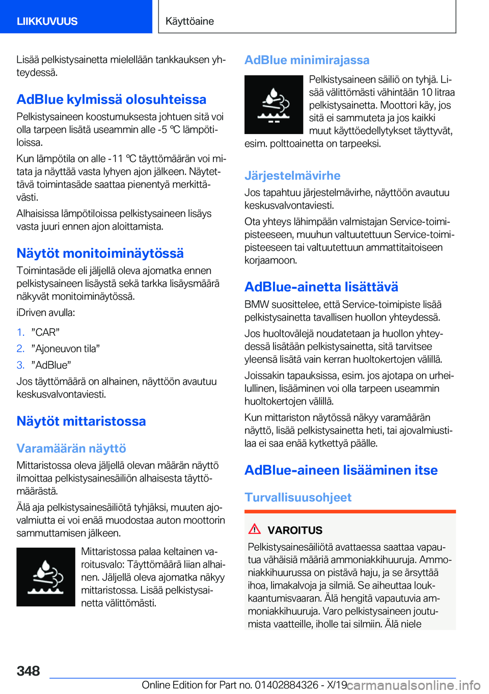 BMW 8 SERIES GRAN COUPE 2020  Omistajan Käsikirja (in Finnish) �L�i�s�