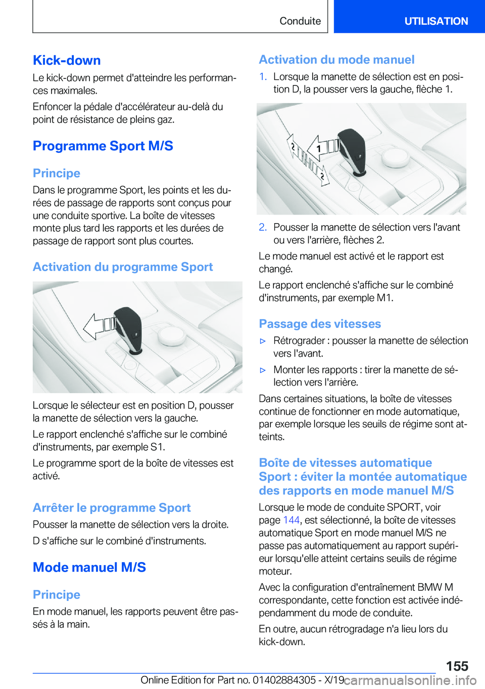 BMW 8 SERIES GRAN COUPE 2020  Notices Demploi (in French) �K�i�c�k�-�d�o�w�n
�L�e��k�i�c�k�-�d�o�w�n��p�e�r�m�e�t��d�'�a�t�t�e�i�n�d�r�e��l�e�s��p�e�r�f�o�r�m�a�nj
�c�e�s��m�a�x�i�m�a�l�e�s�.
�E�n�f�o�n�c�e�r��l�a��p�é�d�a�l�e��d�'�a�c�c�