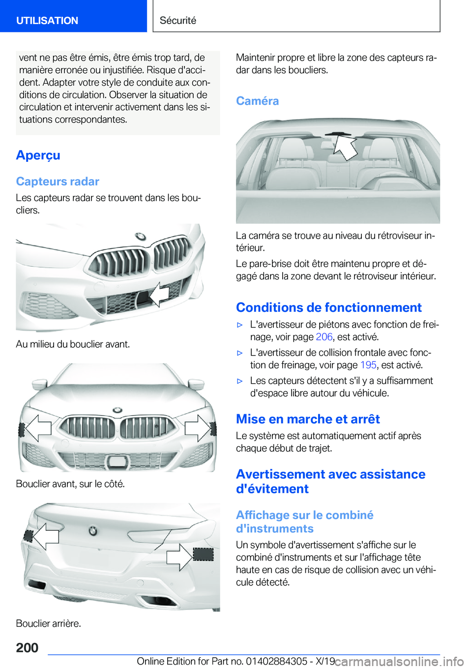 BMW 8 SERIES GRAN COUPE 2020  Notices Demploi (in French) �v�e�n�t��n�e��p�a�s��ê�t�r�e��é�m�i�s�,��ê�t�r�e��é�m�i�s��t�r�o�p��t�a�r�d�,��d�e�m�a�n�i�è�r�e��e�r�r�o�n�é�e��o�u��i�n�j�u�s�t�i�f�i�é�e�.��R�i�s�q�u�e��d�'�a�c�c�ij
�d�e