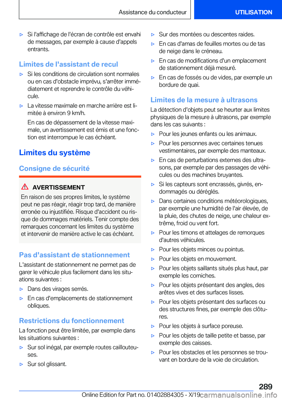 BMW 8 SERIES GRAN COUPE 2020  Notices Demploi (in French) 'x�S�i��ls�a�f�f�i�c�h�a�g�e��d�e��ls�é�c�r�a�n��d�e��c�o�n�t�r�