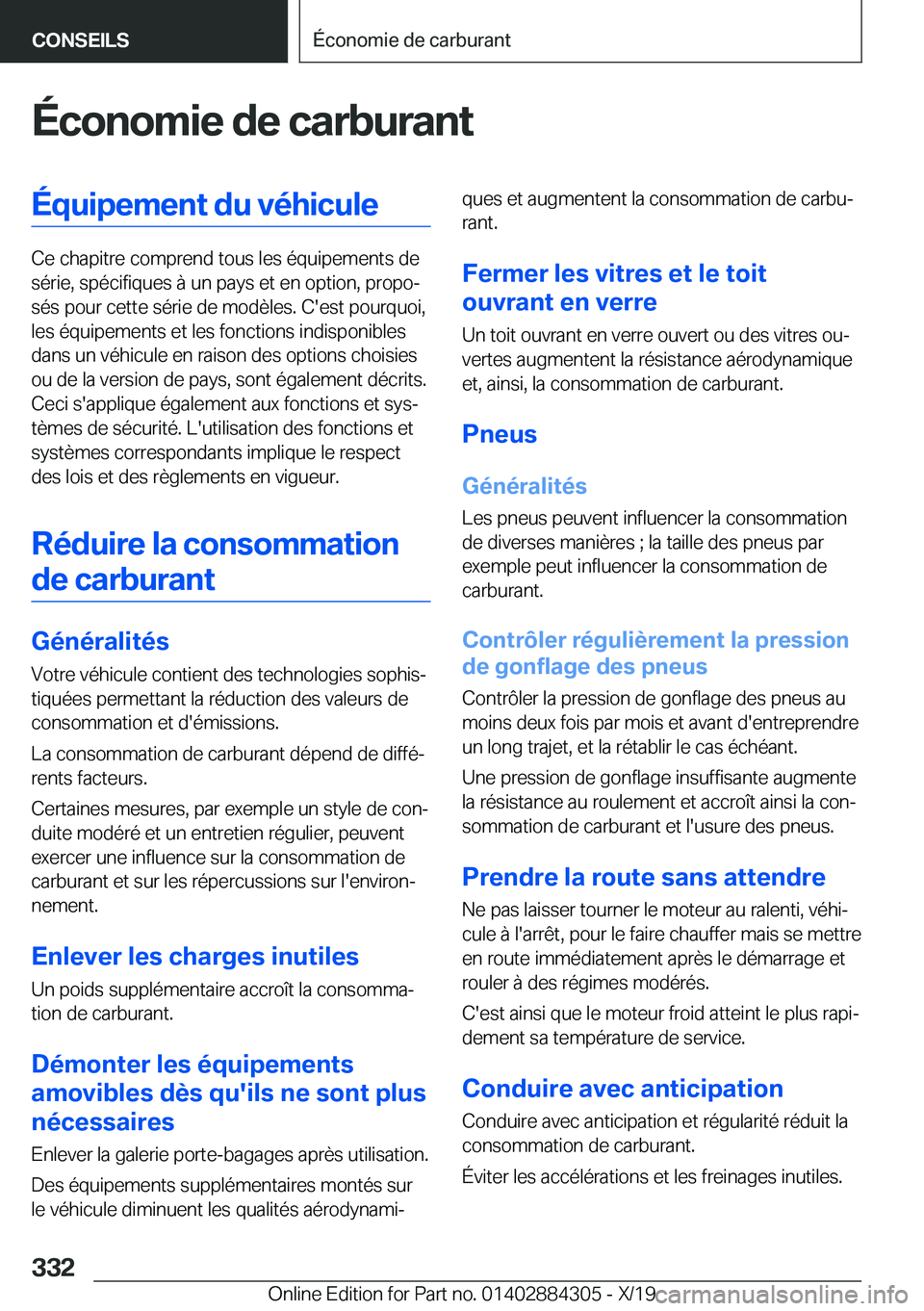 BMW 8 SERIES GRAN COUPE 2020  Notices Demploi (in French) �