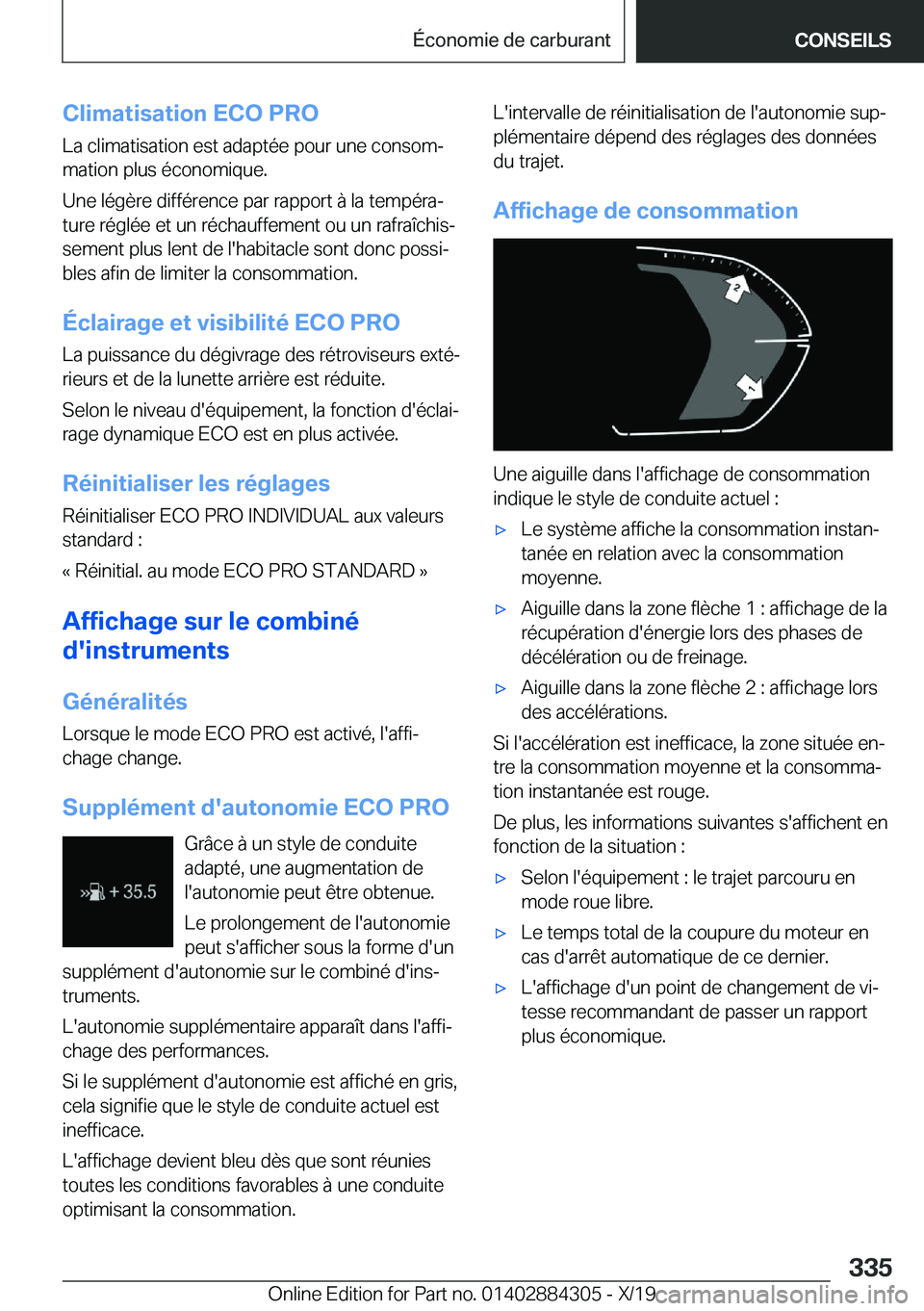 BMW 8 SERIES GRAN COUPE 2020  Notices Demploi (in French) �C�l�i�m�a�t�i�s�a�t�i�o�n��E�C�O��P�R�O�L�a��c�l�i�m�a�t�i�s�a�t�i�o�n��e�s�t��a�d�a�p�t�é�e��p�o�u�r��u�n�e��c�o�n�s�o�mj
�m�a�t�i�o�n��p�l�u�s��é�c�o�n�o�m�i�q�u�e�.
�U�n�e��l�é�g�è