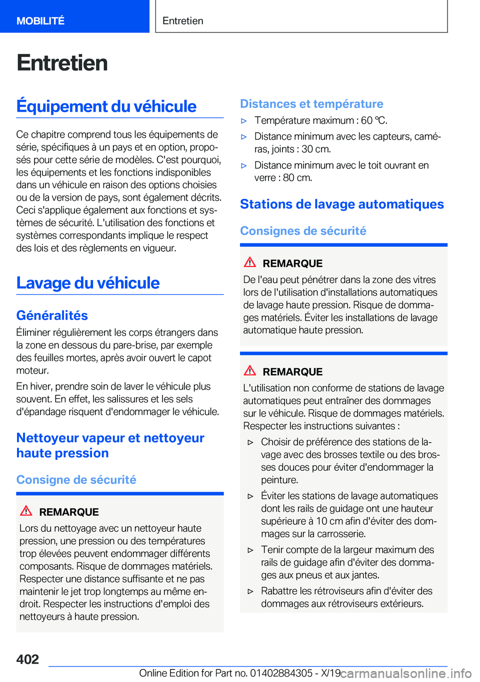 BMW 8 SERIES GRAN COUPE 2020  Notices Demploi (in French) �E�n�t�r�e�t�i�e�n�