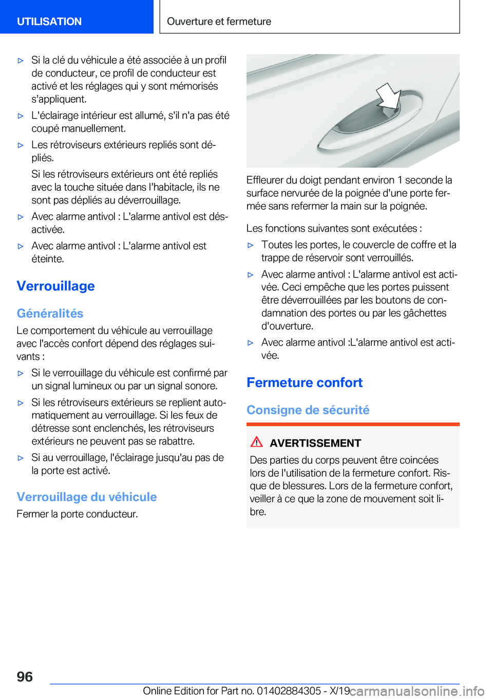 BMW 8 SERIES GRAN COUPE 2020  Notices Demploi (in French) 'x�S�i��l�a��c�l�é��d�u��v�é�h�i�c�u�l�e��a��é�t�é��a�s�s�o�c�i�é�e��