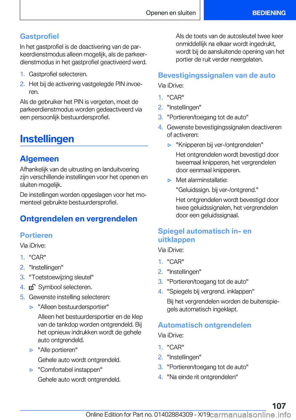 BMW 8 SERIES GRAN COUPE 2020  Instructieboekjes (in Dutch) �G�a�s�t�p�r�o�f�i�e�l
�I�n��h�e�t��g�a�s�t�p�r�o�f�i�e�l��i�s��d�e��d�e�a�c�t�i�v�e�r�i�n�g��v�a�n��d�e��p�a�rj
�k�e�e�r�d�i�e�n�s�t�m�o�d�u�s��a�l�l�e�e�n��m�o�g�e�l�i�j�k�,��a�l�s��d�e