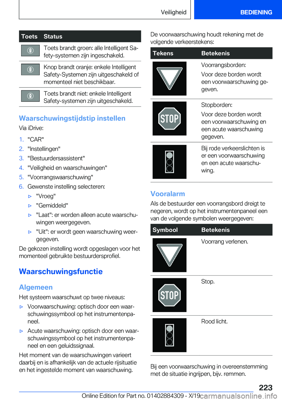 BMW 8 SERIES GRAN COUPE 2020  Instructieboekjes (in Dutch) �T�o�e�t�s�S�t�a�t�u�s�T�o�e�t�s��b�r�a�n�d�t��g�r�o�e�n�:��a�l�l�e��I�n�t�e�l�l�i�g�e�n�t��S�aj
�f�e�t�y�-�s�y�s�t�e�m�e�n��z�i�j�n��i�n�g�e�s�c�h�a�k�e�l�d�.�K�n�o�p��b�r�a�n�d�t��o�r�a�n�