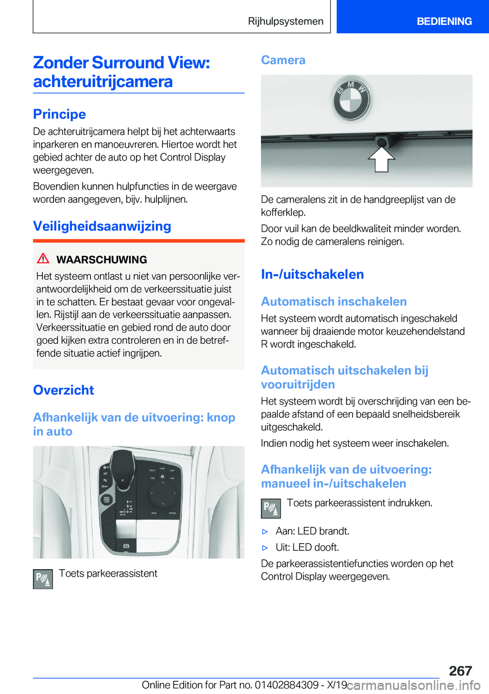 BMW 8 SERIES GRAN COUPE 2020  Instructieboekjes (in Dutch) �Z�o�n�d�e�r��S�u�r�r�o�u�n�d��V�i�e�w�:�a�c�h�t�e�r�u�i�t�r�i�j�c�a�m�e�r�a
�P�r�i�n�c�i�p�e �D�e��a�c�h�t�e�r�u�i�t�r�i�j�c�a�m�e�r�a��h�e�l�p�t��b�i�j��h�e�t��a�c�h�t�e�r�w�a�a�r�t�s�i�n�p�a