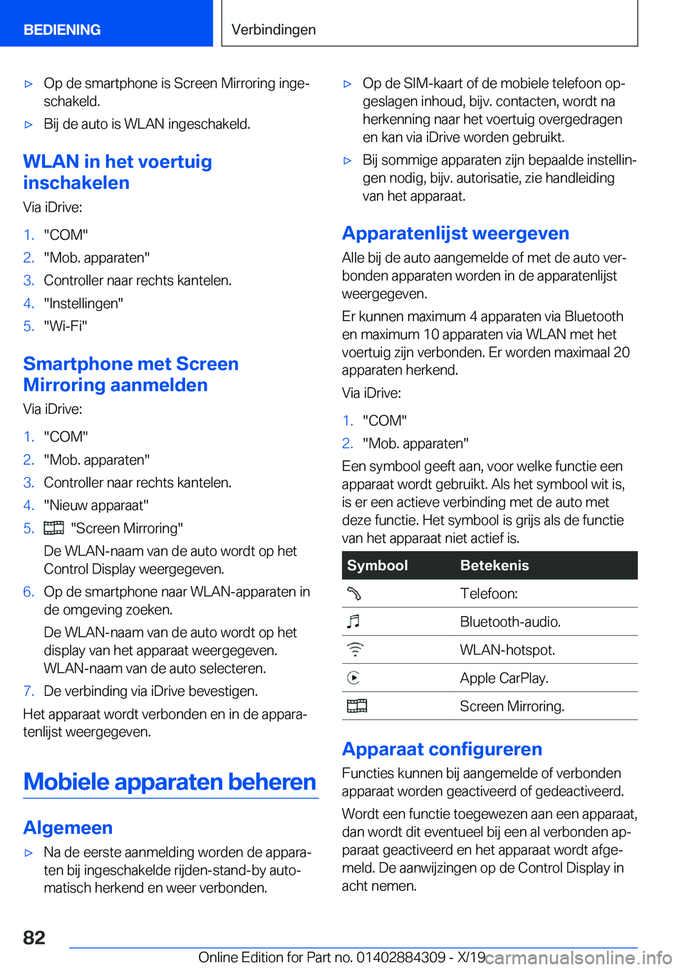 BMW 8 SERIES GRAN COUPE 2020  Instructieboekjes (in Dutch) 'x�O�p��d�e��s�m�a�r�t�p�h�o�n�e��i�s��S�c�r�e�e�n��M�i�r�r�o�r�i�n�g��i�n�g�ej
�s�c�h�a�k�e�l�d�.'x�B�i�j��d�e��a�u�t�o��i�s��W�L�A�N��i�n�g�e�s�c�h�a�k�e�l�d�.
�W�L�A�N��i�n��h