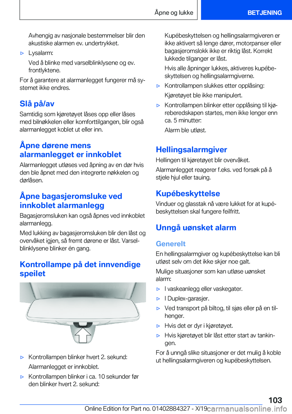 BMW 8 SERIES GRAN COUPE 2020  InstruksjonsbØker (in Norwegian) �A�v�h�e�n�g�i�g��a�v��n�a�s�j�o�n�a�l�e��b�e�s�t�e�m�m�e�l�s�e�r��b�l�i�r��d�e�n�a�k�u�s�t�i�s�k�e��a�l�a�r�m�e�n��e�v�.��u�n�d�e�r�t�r�y�k�k�e�t�.'x�L�y�s�a�l�a�r�m�:
�V�e�d��å��b�l�i