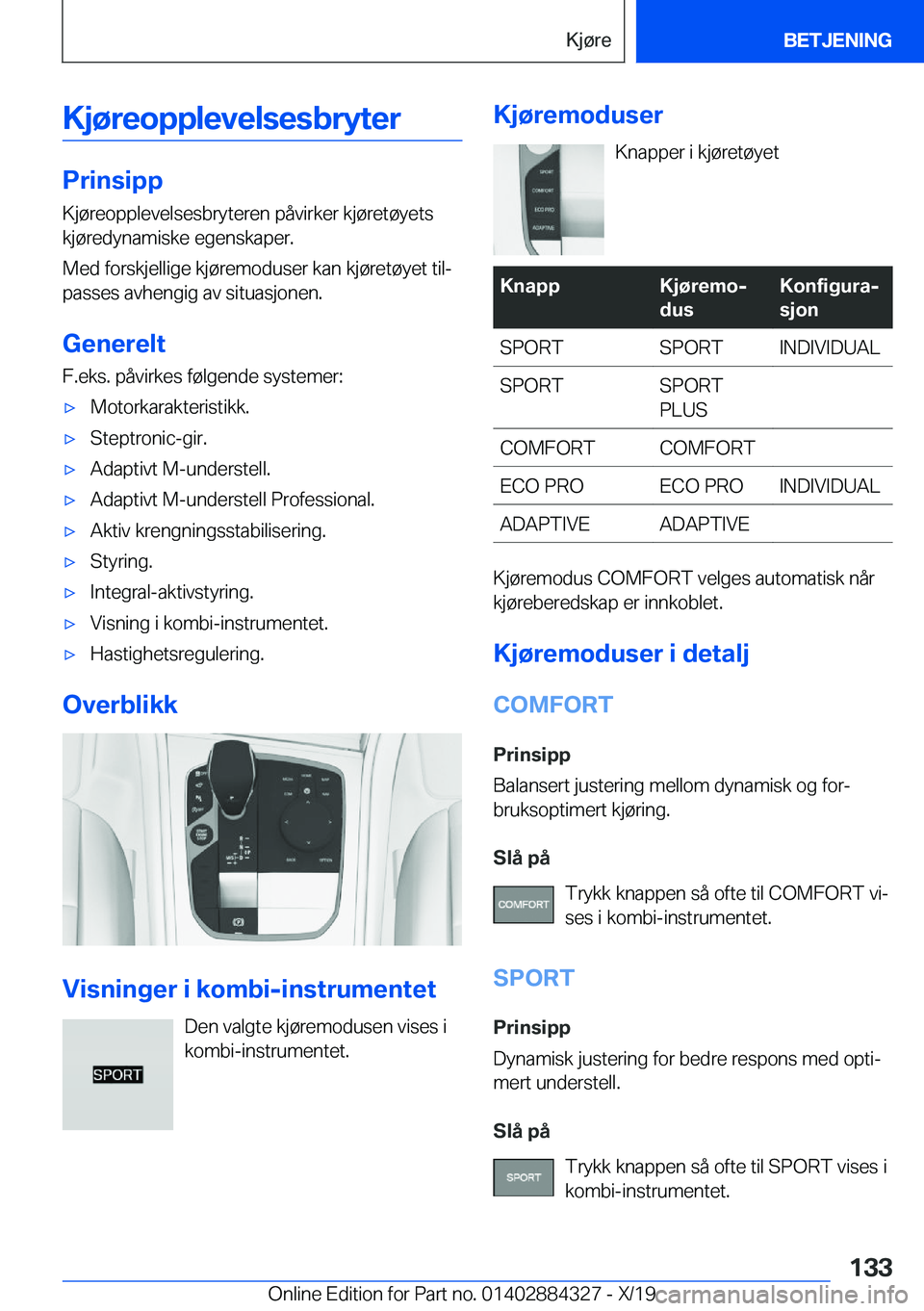 BMW 8 SERIES GRAN COUPE 2020  InstruksjonsbØker (in Norwegian) �K�j�