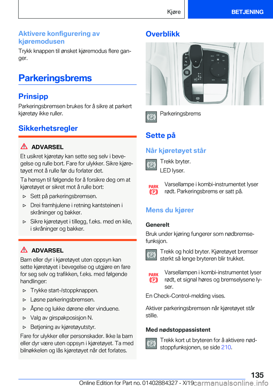 BMW 8 SERIES GRAN COUPE 2020  InstruksjonsbØker (in Norwegian) �A�k�t�i�v�e�r�e��k�o�n�f�i�g�u�r�e�r�i�n�g��a�v
�k�j�