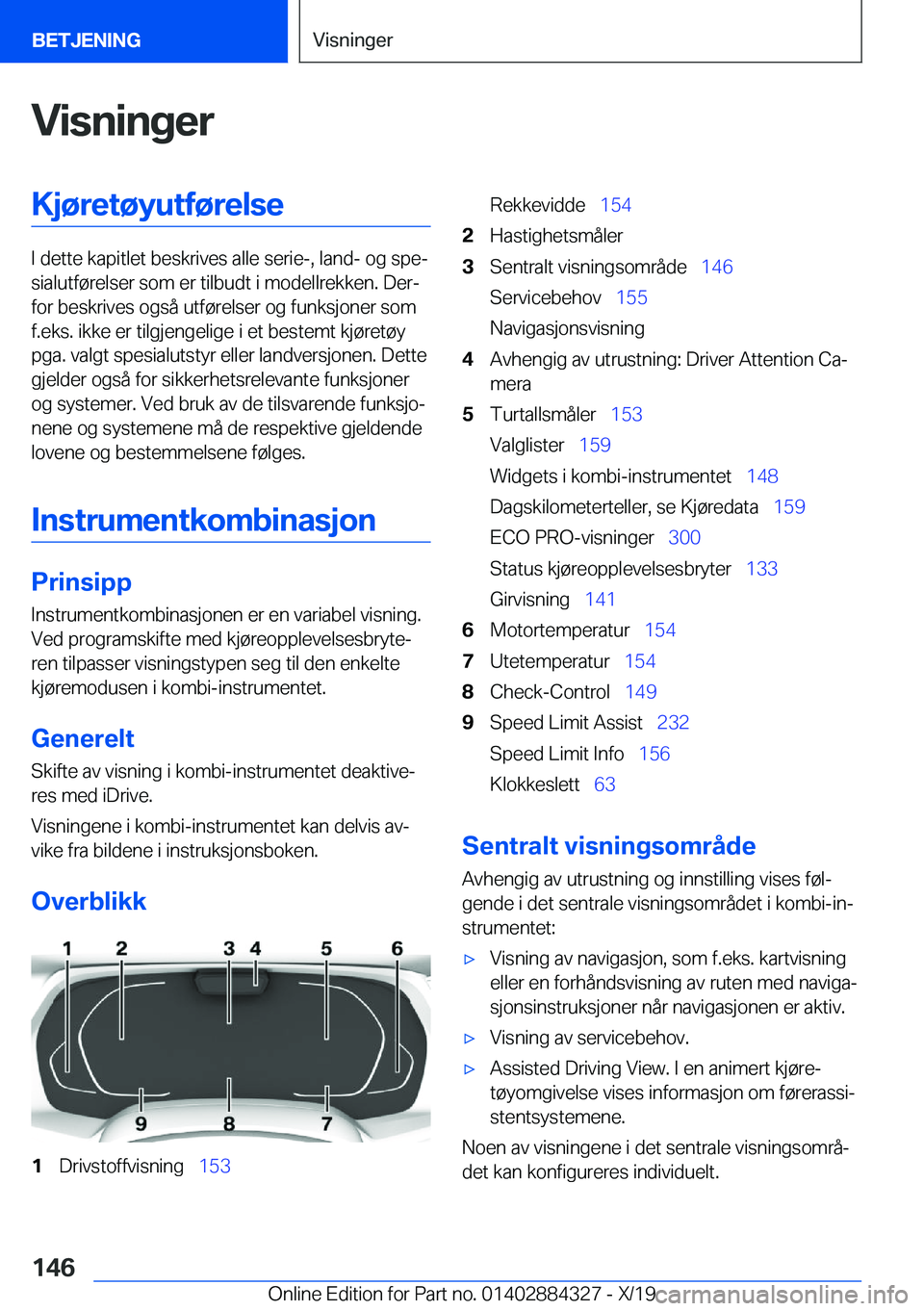 BMW 8 SERIES GRAN COUPE 2020  InstruksjonsbØker (in Norwegian) �V�i�s�n�i�n�g�e�r�K�j�