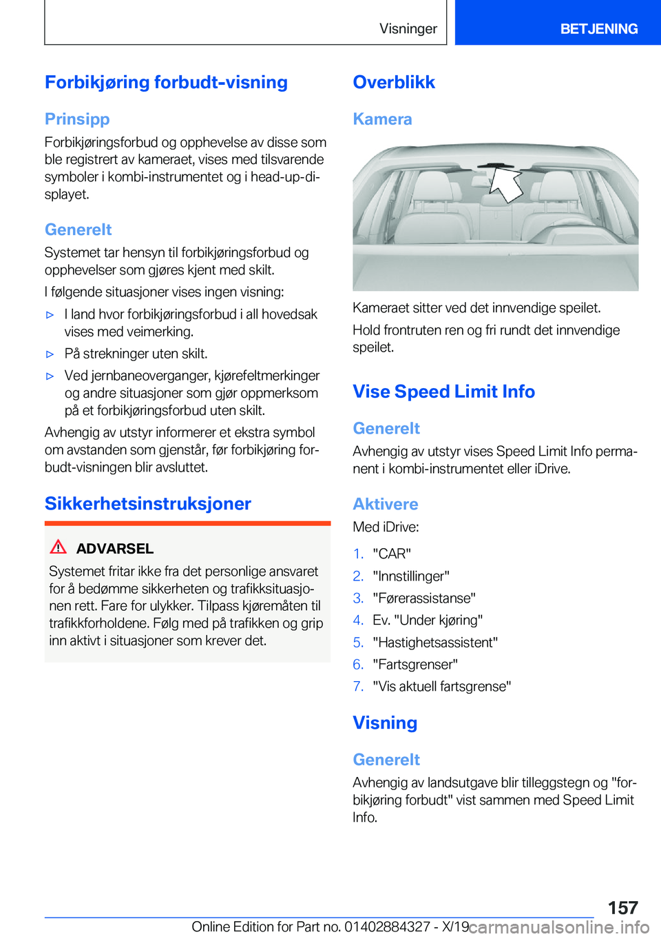 BMW 8 SERIES GRAN COUPE 2020  InstruksjonsbØker (in Norwegian) �F�o�r�b�i�k�j�