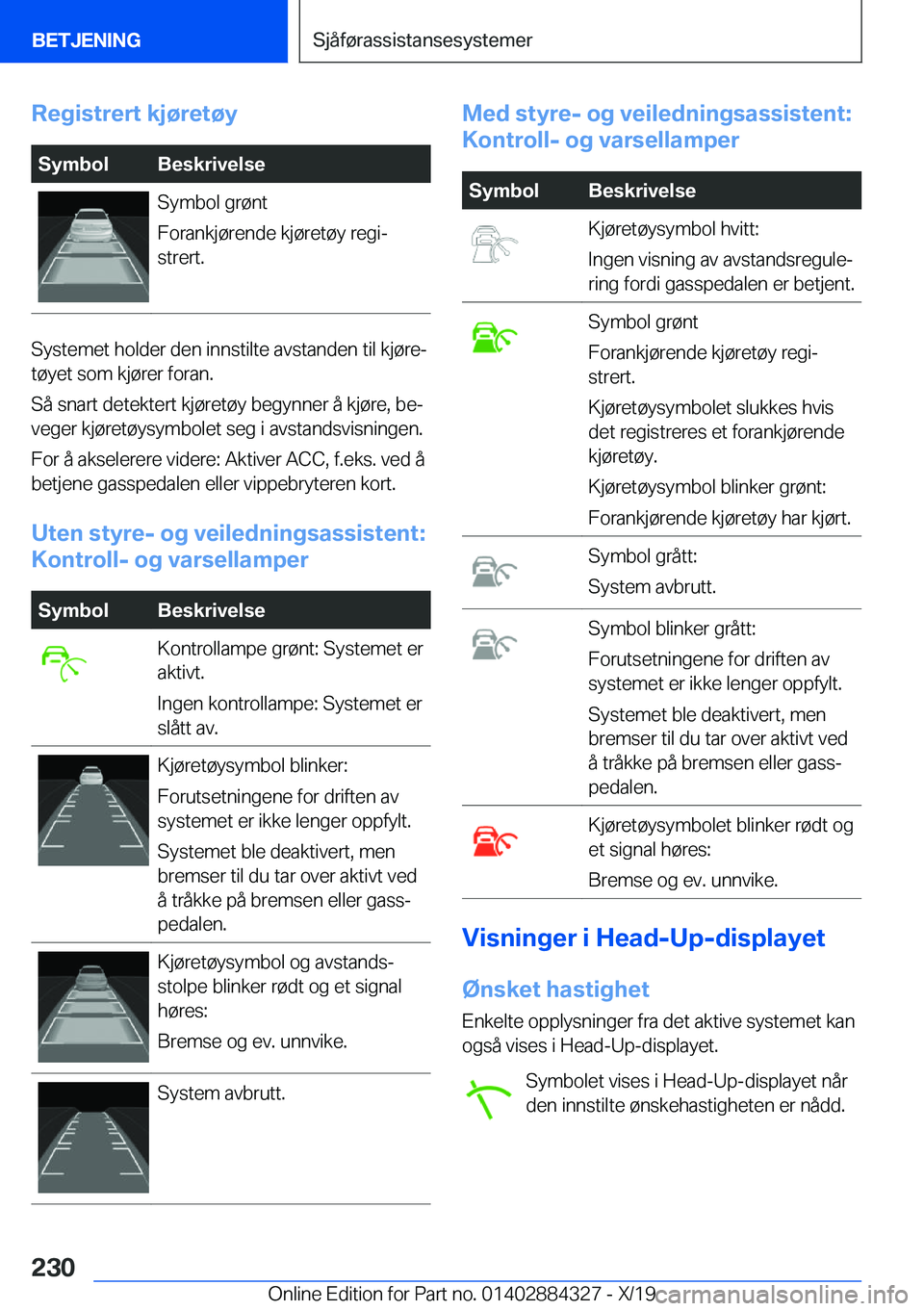 BMW 8 SERIES GRAN COUPE 2020  InstruksjonsbØker (in Norwegian) �R�e�g�i�s�t�r�e�r�t��k�j�