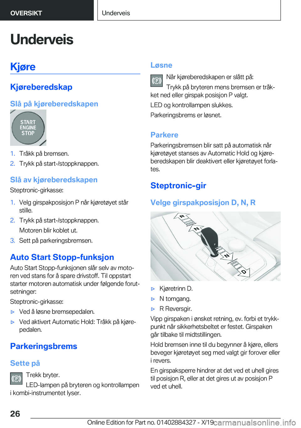 BMW 8 SERIES GRAN COUPE 2020  InstruksjonsbØker (in Norwegian) �U�n�d�e�r�v�e�i�s�K�j�