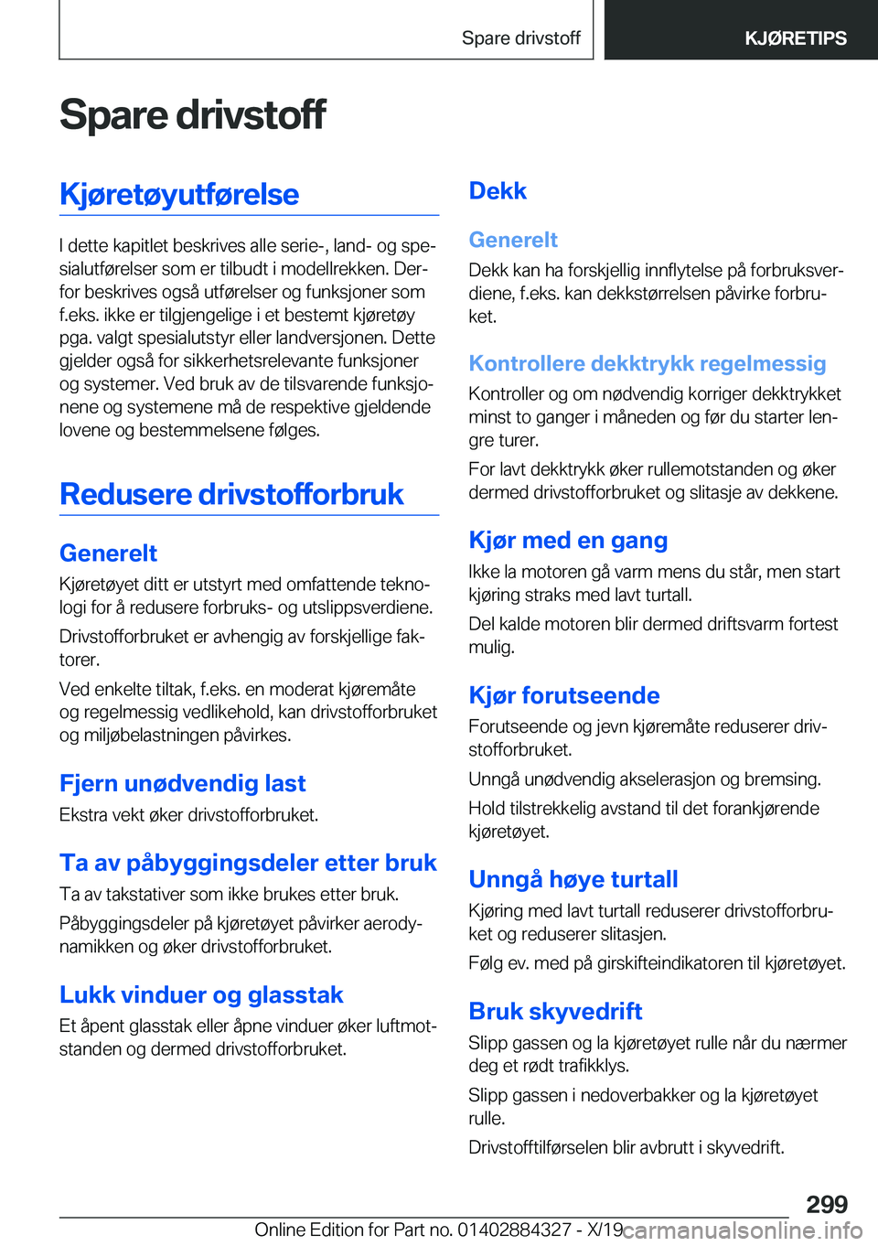 BMW 8 SERIES GRAN COUPE 2020  InstruksjonsbØker (in Norwegian) �S�p�a�r�e��d�r�i�v�s�t�o�f�f�K�j�