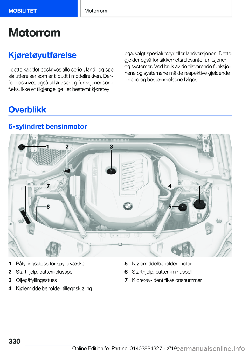 BMW 8 SERIES GRAN COUPE 2020  InstruksjonsbØker (in Norwegian) �M�o�t�o�r�r�o�m�K�j�