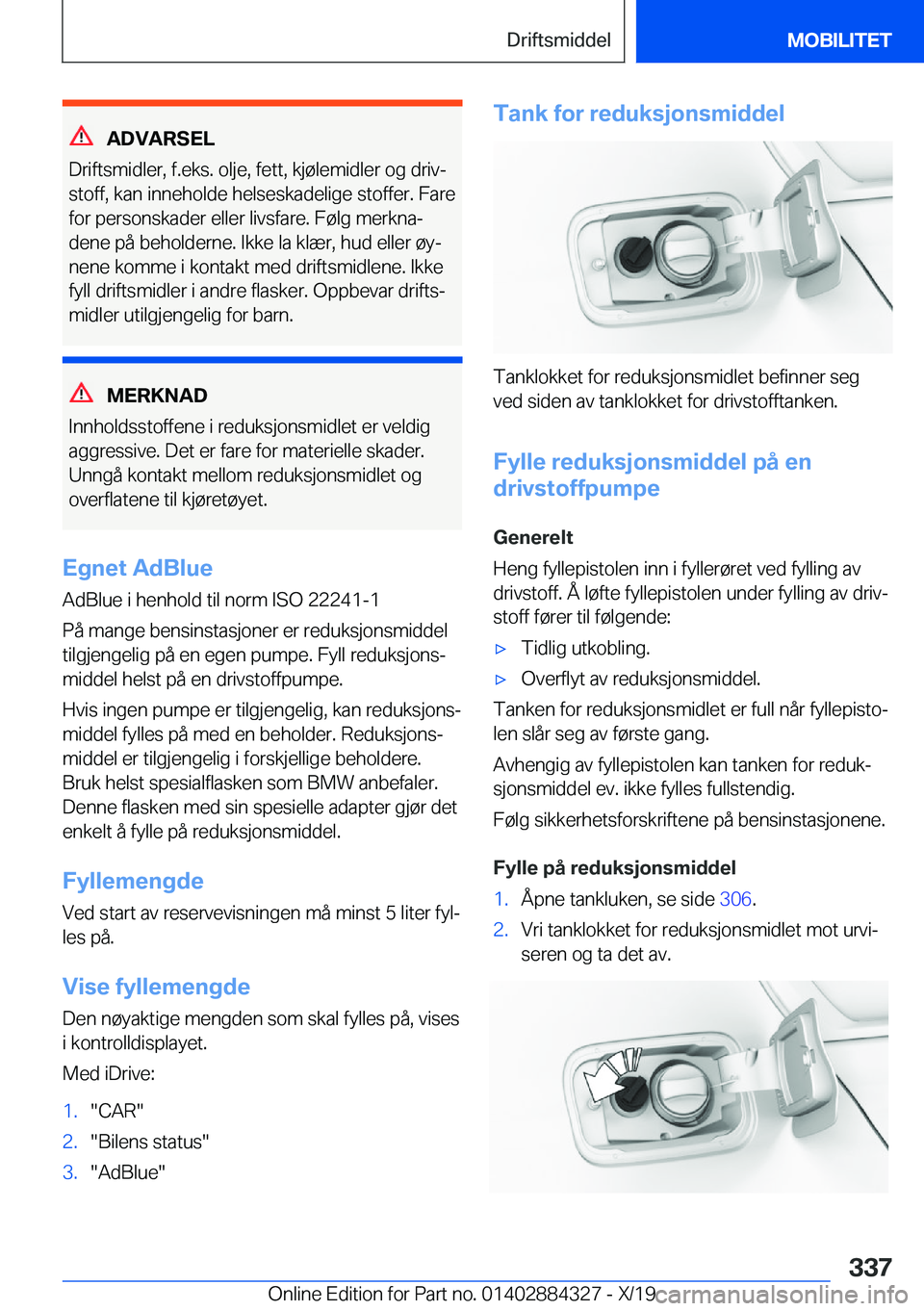 BMW 8 SERIES GRAN COUPE 2020  InstruksjonsbØker (in Norwegian) �A�D�V�A�R�S�E�L
�D�r�i�f�t�s�m�i�d�l�e�r�,��f�.�e�k�s�.��o�l�j�e�,��f�e�t�t�,��k�j�