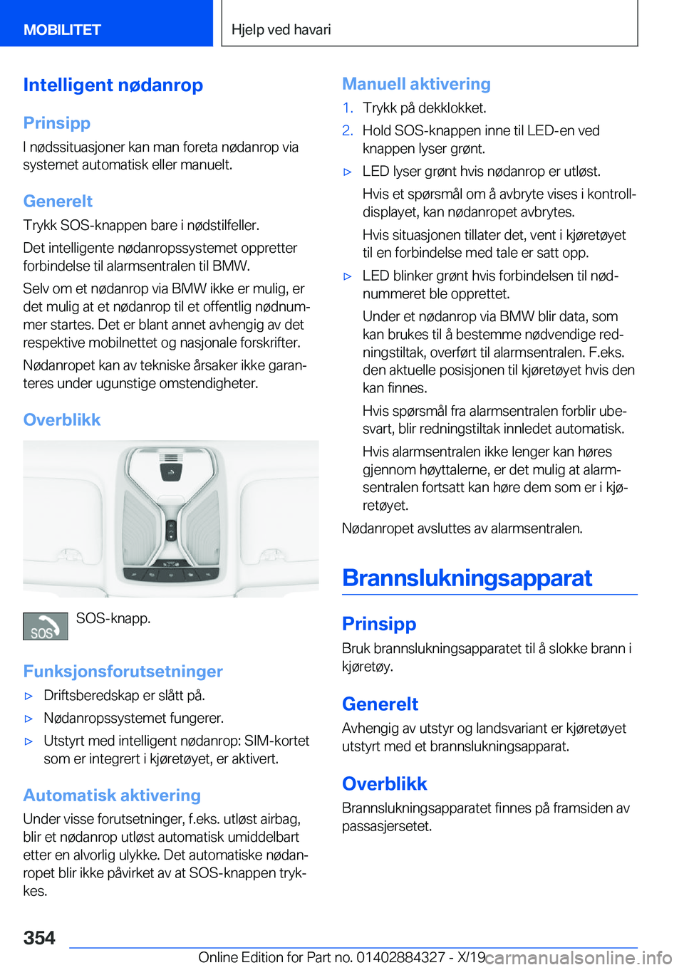 BMW 8 SERIES GRAN COUPE 2020  InstruksjonsbØker (in Norwegian) �I�n�t�e�l�l�i�g�e�n�t��n�