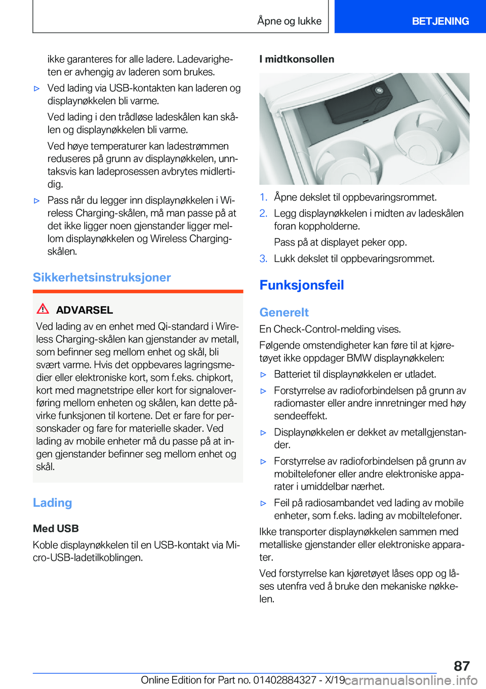 BMW 8 SERIES GRAN COUPE 2020  InstruksjonsbØker (in Norwegian) �i�k�k�e��g�a�r�a�n�t�e�r�e�s��f�o�r��a�l�l�e��l�a�d�e�r�e�.��L�a�d�e�v�a�r�i�g�h�ej
�t�e�n��e�r��a�v�h�e�n�g�i�g��a�v��l�a�d�e�r�e�n��s�o�m��b�r�u�k�e�s�.'x�V�e�d��l�a�d�i�n�g��v�i�