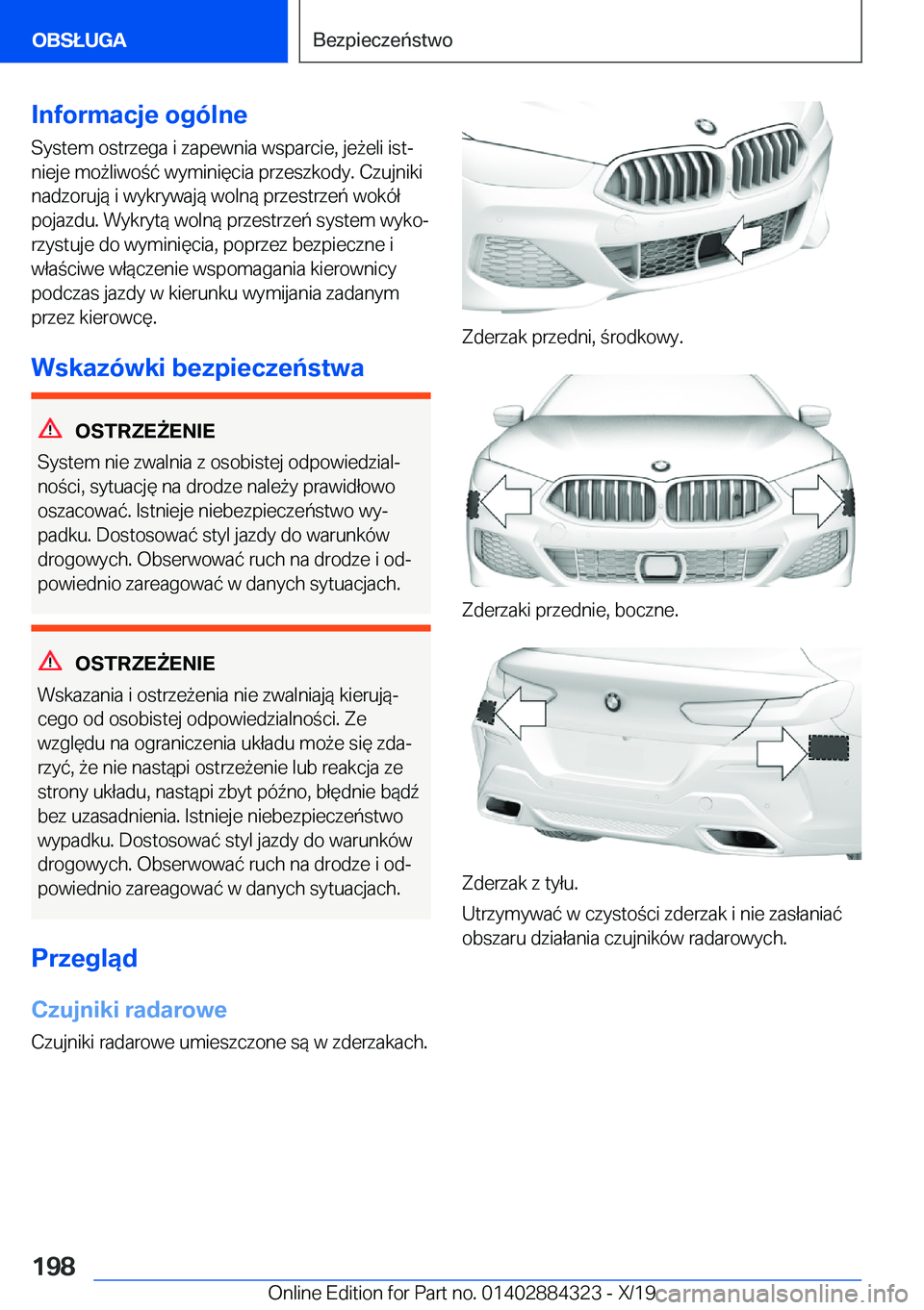 BMW 8 SERIES GRAN COUPE 2020  Instrukcja obsługi (in Polish) �I�n�f�o�r�m�a�c�j�e��o�g�