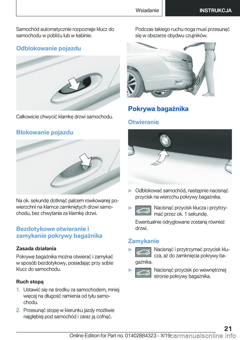 BMW 8 SERIES GRAN COUPE 2020  Instrukcja obsługi (in Polish) �S�a�m�o�c�h�