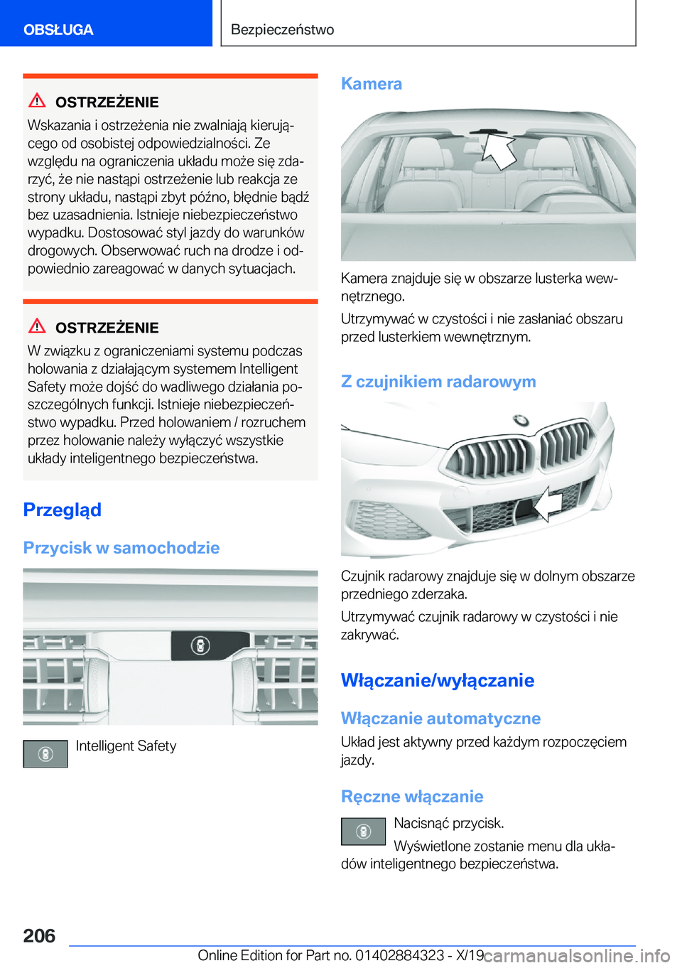 BMW 8 SERIES GRAN COUPE 2020  Instrukcja obsługi (in Polish) �O�S�T�R�Z�E8�E�N�I�E
�W�s�k�a�z�a�n�i�a��i��o�s�t�r�z�e9�e�n�i�a��n�i�e��z�w�a�l�n�i�a�j�