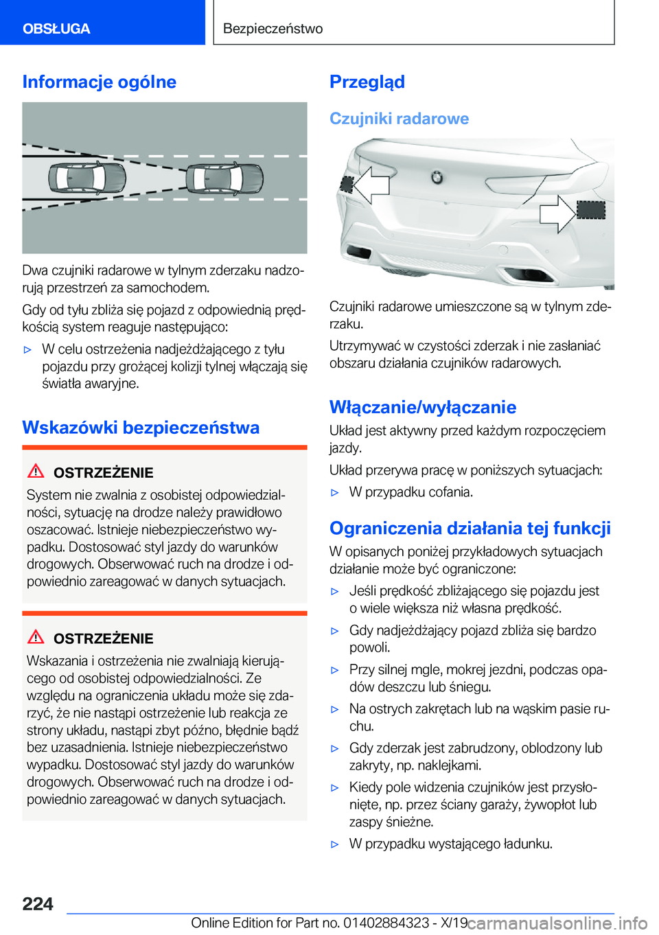 BMW 8 SERIES GRAN COUPE 2020  Instrukcja obsługi (in Polish) �I�n�f�o�r�m�a�c�j�e��o�g�