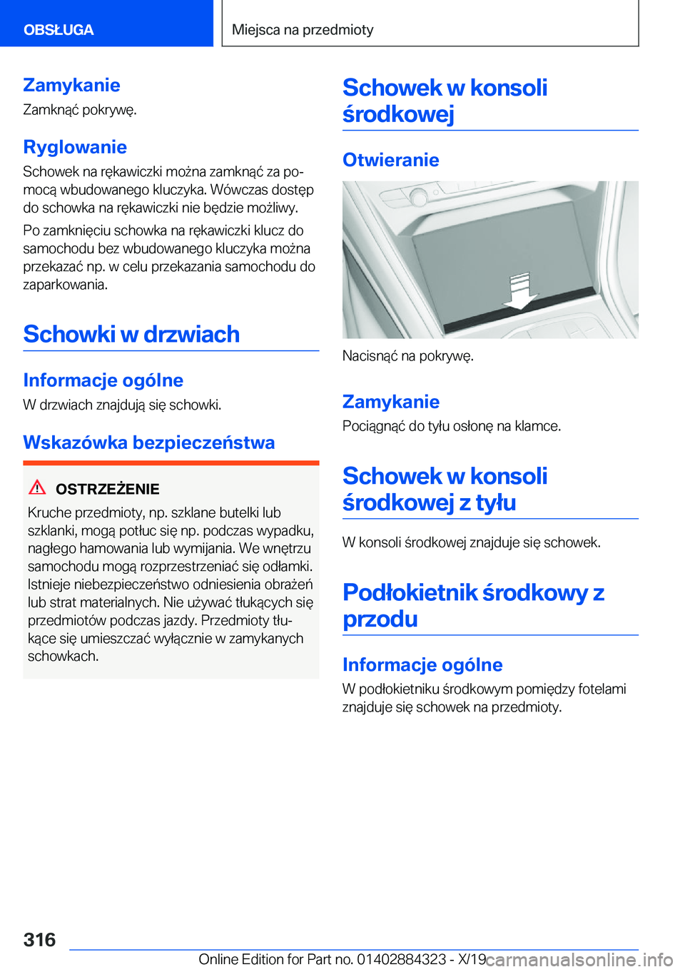 BMW 8 SERIES GRAN COUPE 2020  Instrukcja obsługi (in Polish) �Z�a�m�y�k�a�n�i�e
�Z�a�m�k�n�