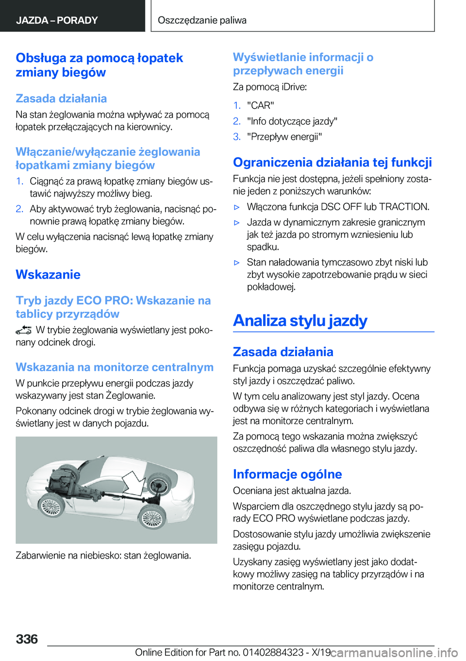 BMW 8 SERIES GRAN COUPE 2020  Instrukcja obsługi (in Polish) �O�b�s�ł�u�g�a��z�a��p�o�m�o�c�ą��ł�o�p�a�t�e�k
�z�m�i�a�n�y��b�i�e�g�