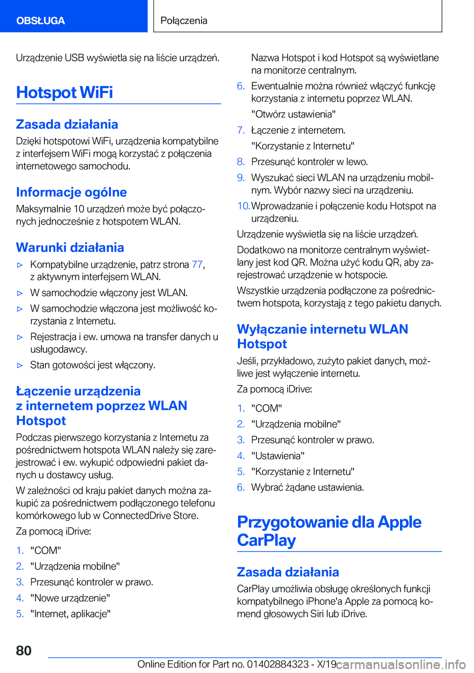 BMW 8 SERIES GRAN COUPE 2020  Instrukcja obsługi (in Polish) �U�r�z�