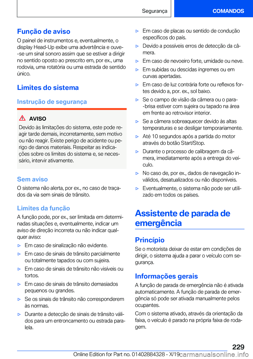 BMW 8 SERIES GRAN COUPE 2020  Manual do condutor (in Portuguese) �F�u�n�