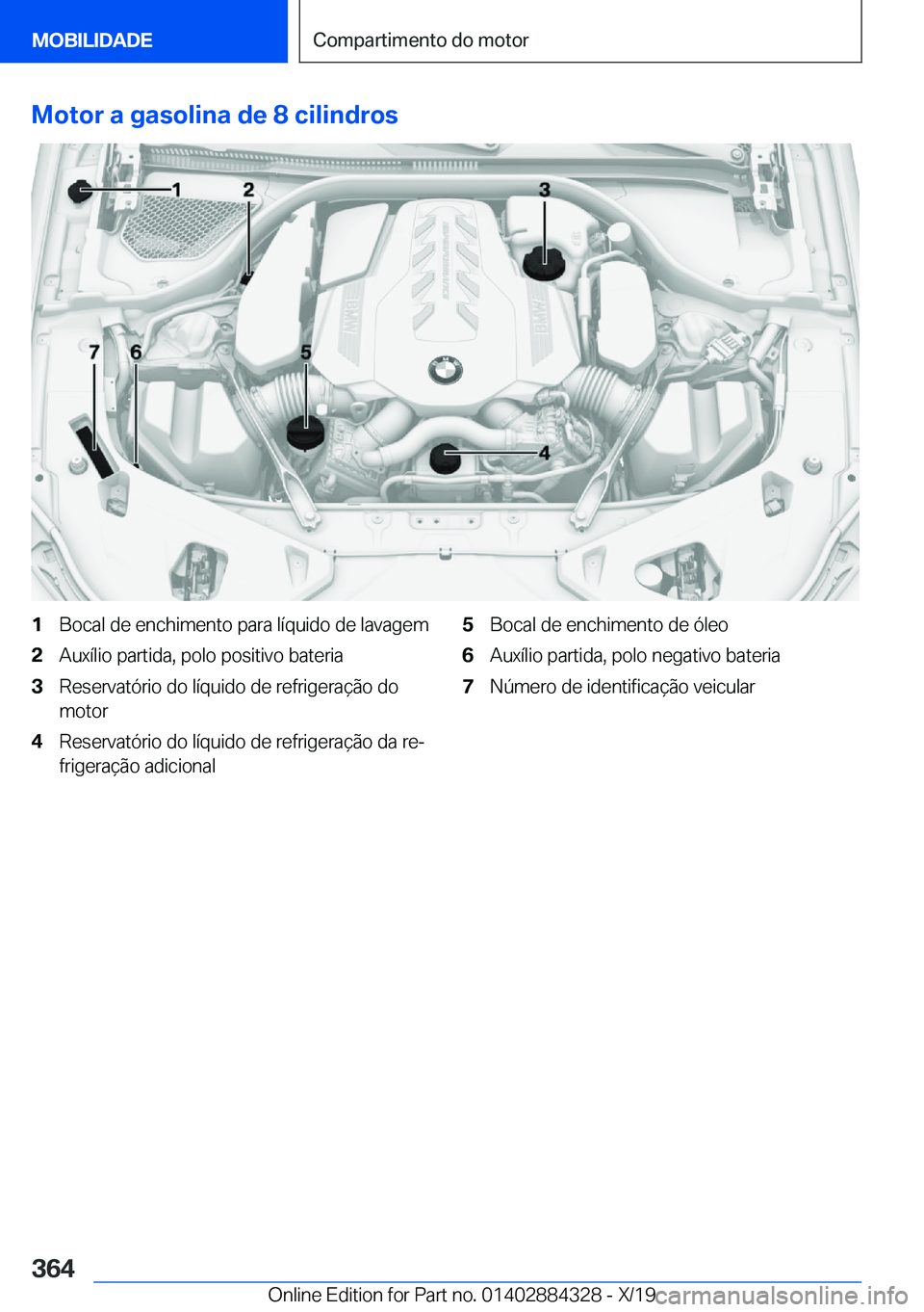 BMW 8 SERIES GRAN COUPE 2020  Manual do condutor (in Portuguese) �M�o�t�o�r��a��g�a�s�o�l�i�n�a��d�e��8��c�i�l�i�n�d�r�o�s�1�B�o�c�a�l��d�e��e�n�c�h�i�m�e�n�t�o��p�a�r�a��l�