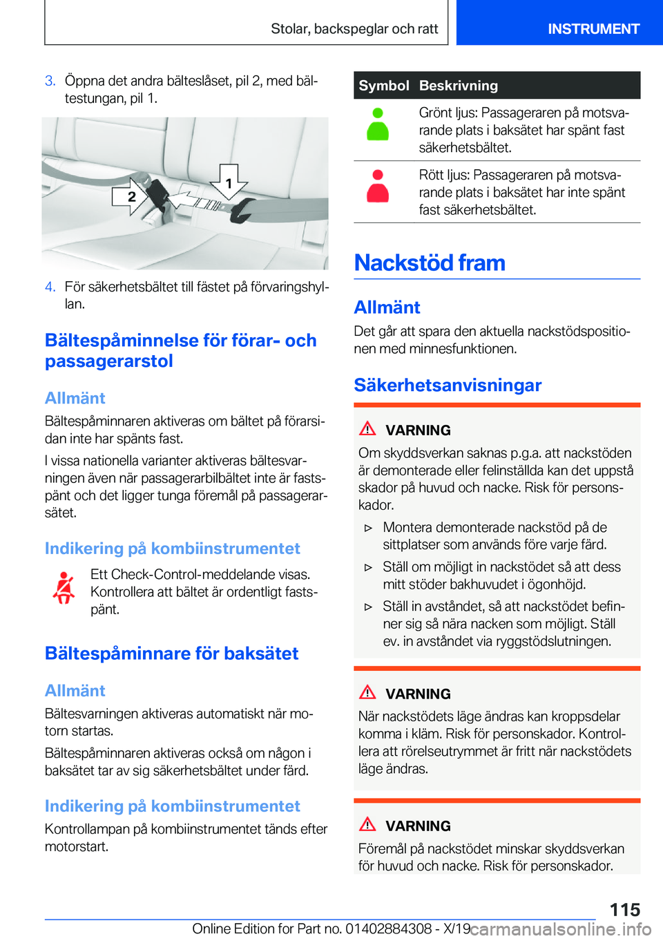 BMW 8 SERIES GRAN COUPE 2020  InstruktionsbÖcker (in Swedish) �3�.�