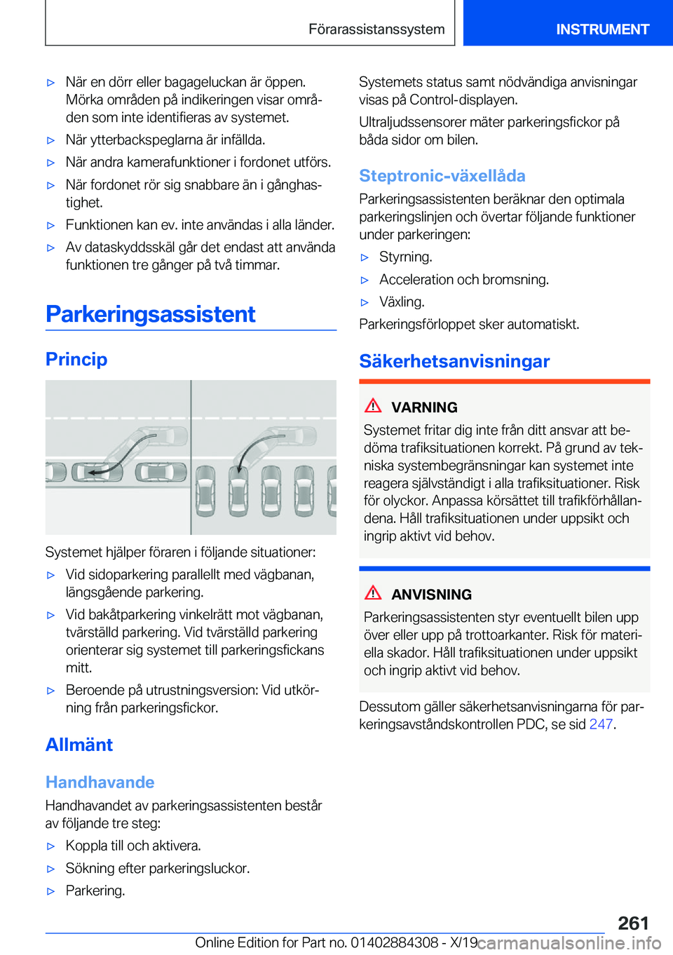 BMW 8 SERIES GRAN COUPE 2020  InstruktionsbÖcker (in Swedish) 'x�N�ä�r��e�n��d�