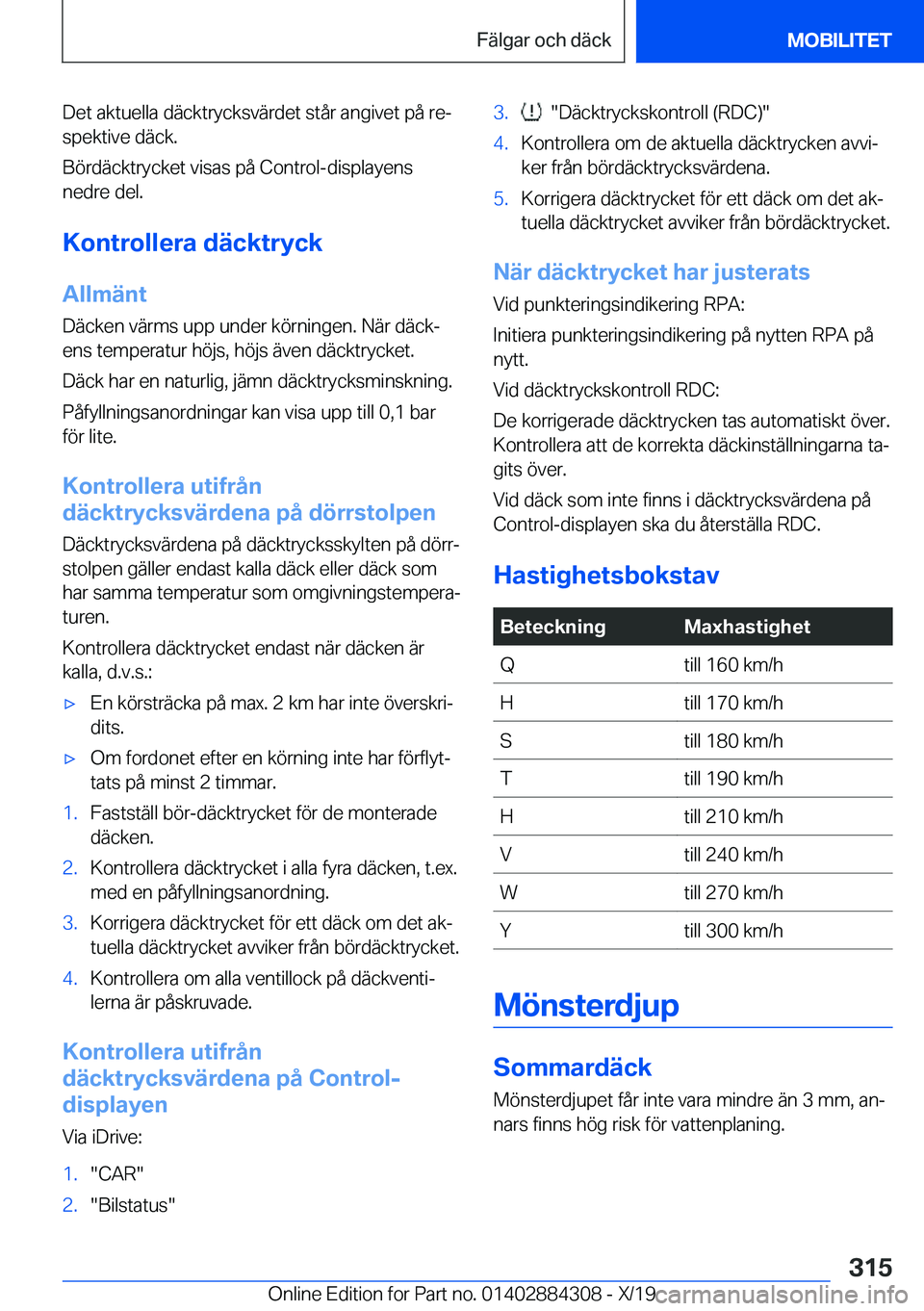 BMW 8 SERIES GRAN COUPE 2020  InstruktionsbÖcker (in Swedish) �D�e�t��a�k�t�u�e�l�l�a��d�ä�c�k�t�r�y�c�k�s�v�ä�r�d�e�t��s�t�å�r��a�n�g�i�v�e�t��p�å��r�ej�s�p�e�k�t�i�v�e��d�ä�c�k�.
�B�