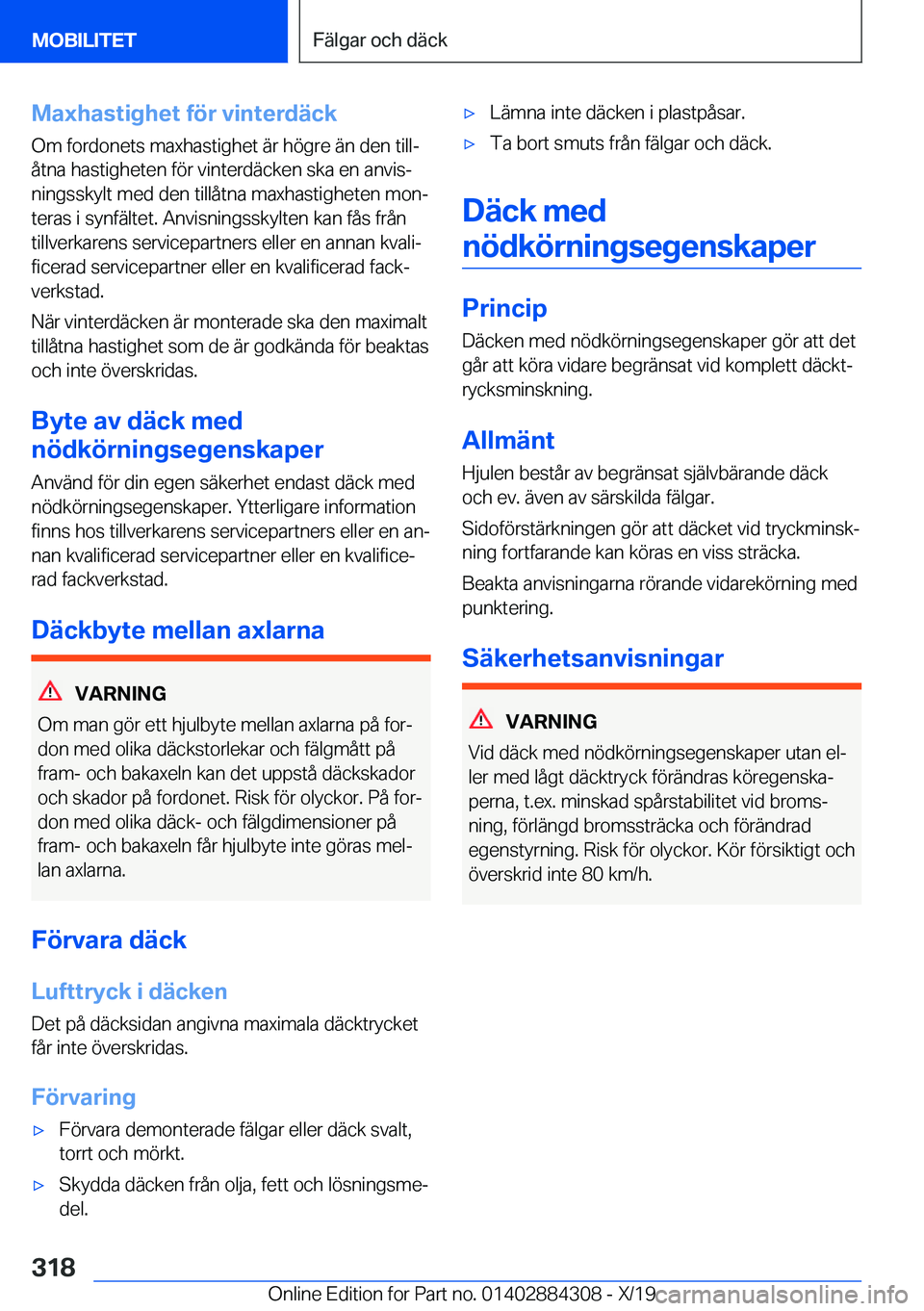 BMW 8 SERIES GRAN COUPE 2020  InstruktionsbÖcker (in Swedish) �M�a�x�h�a�s�t�i�g�h�e�t��f�