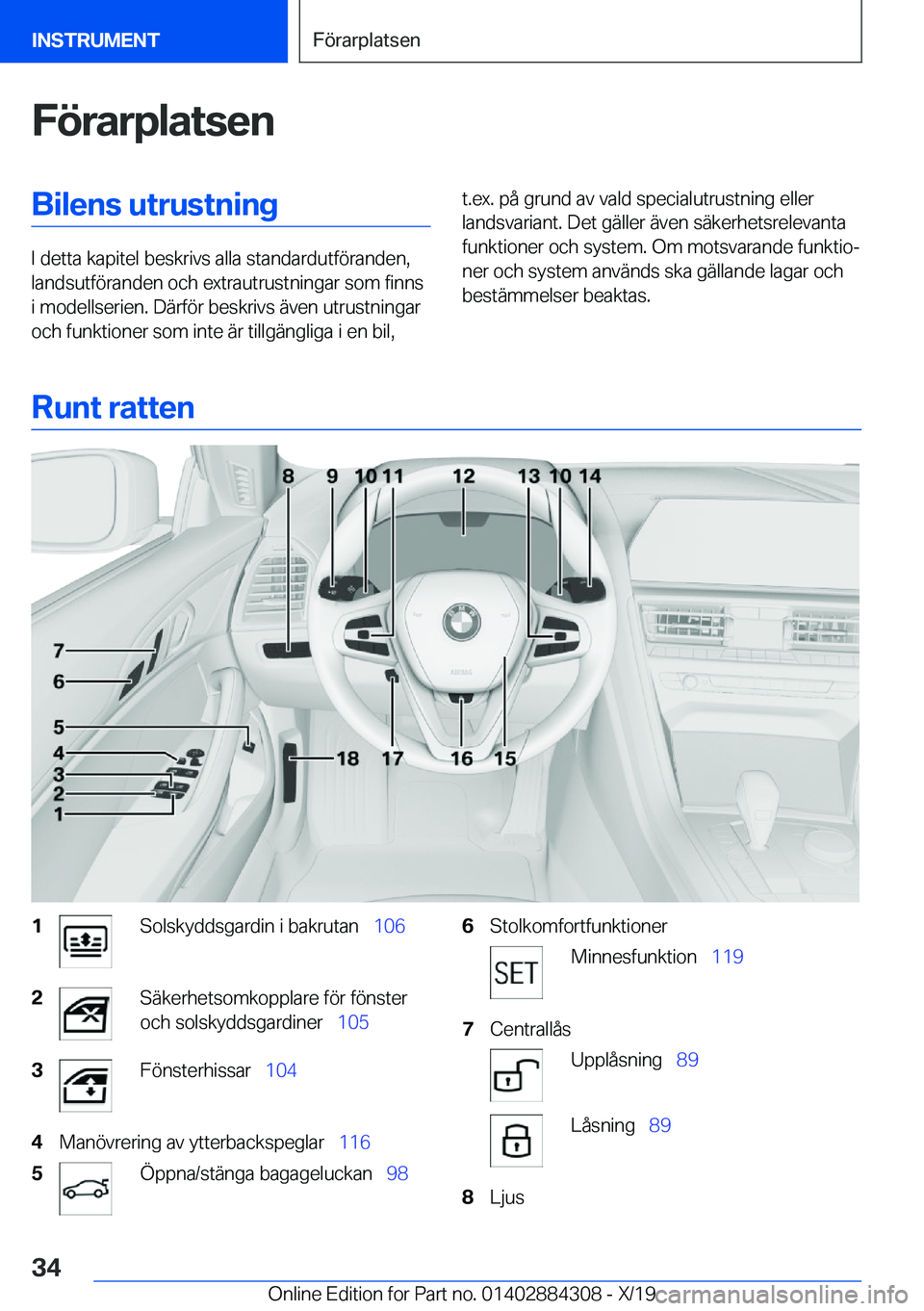 BMW 8 SERIES GRAN COUPE 2020  InstruktionsbÖcker (in Swedish) �F�