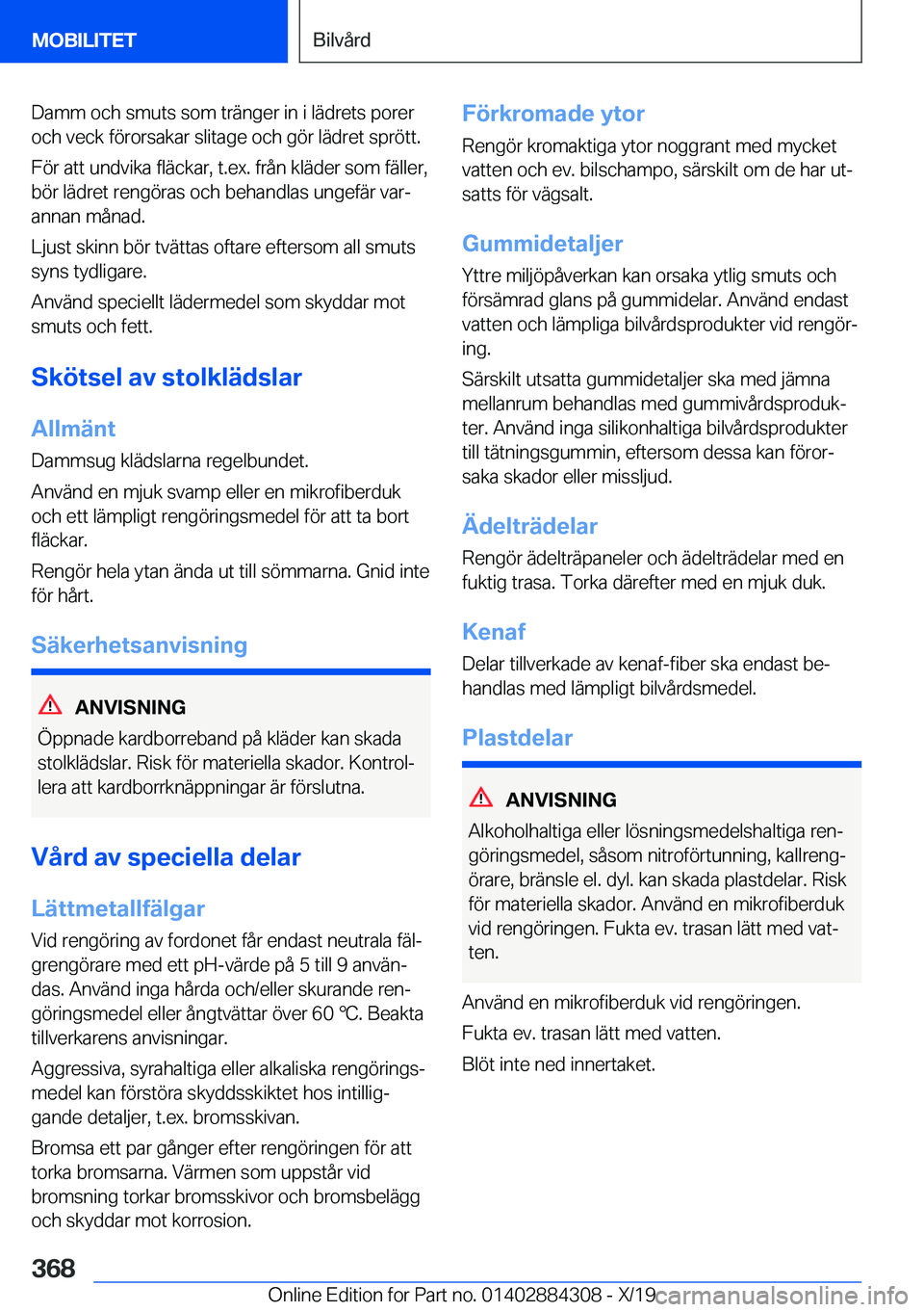 BMW 8 SERIES GRAN COUPE 2020  InstruktionsbÖcker (in Swedish) �D�a�m�m��o�c�h��s�m�u�t�s��s�o�m��t�r�ä�n�g�e�r��i�n��i��l�ä�d�r�e�t�s��p�o�r�e�r�o�c�h��v�e�c�k��f�